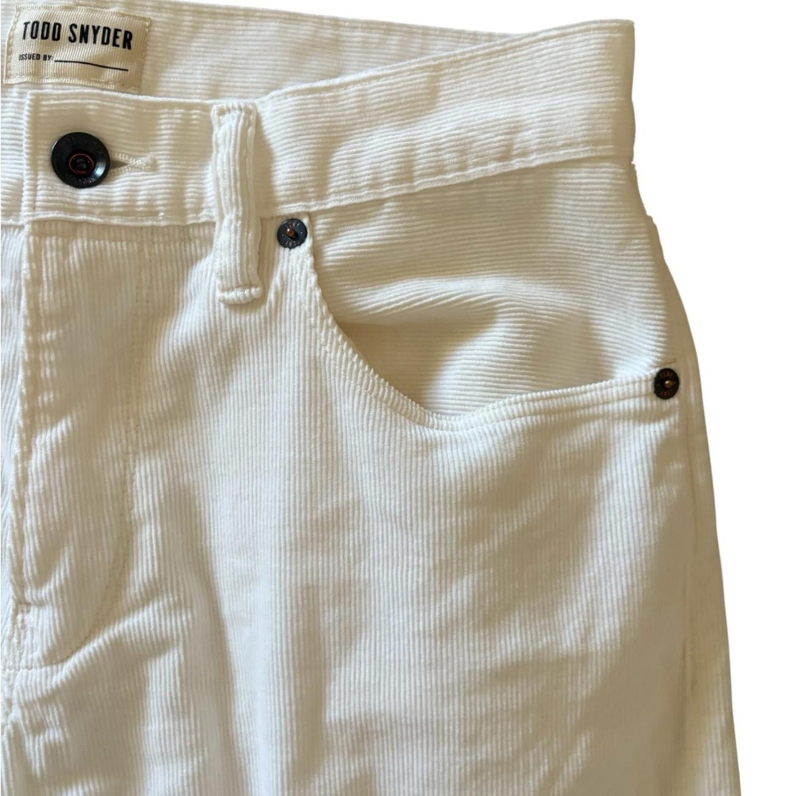 Todd Snyder Todd Snyder New York Slim Fit 5-Pocket Corduroy Pant White Size US 28 / EU 44 - 5 Thumbnail
