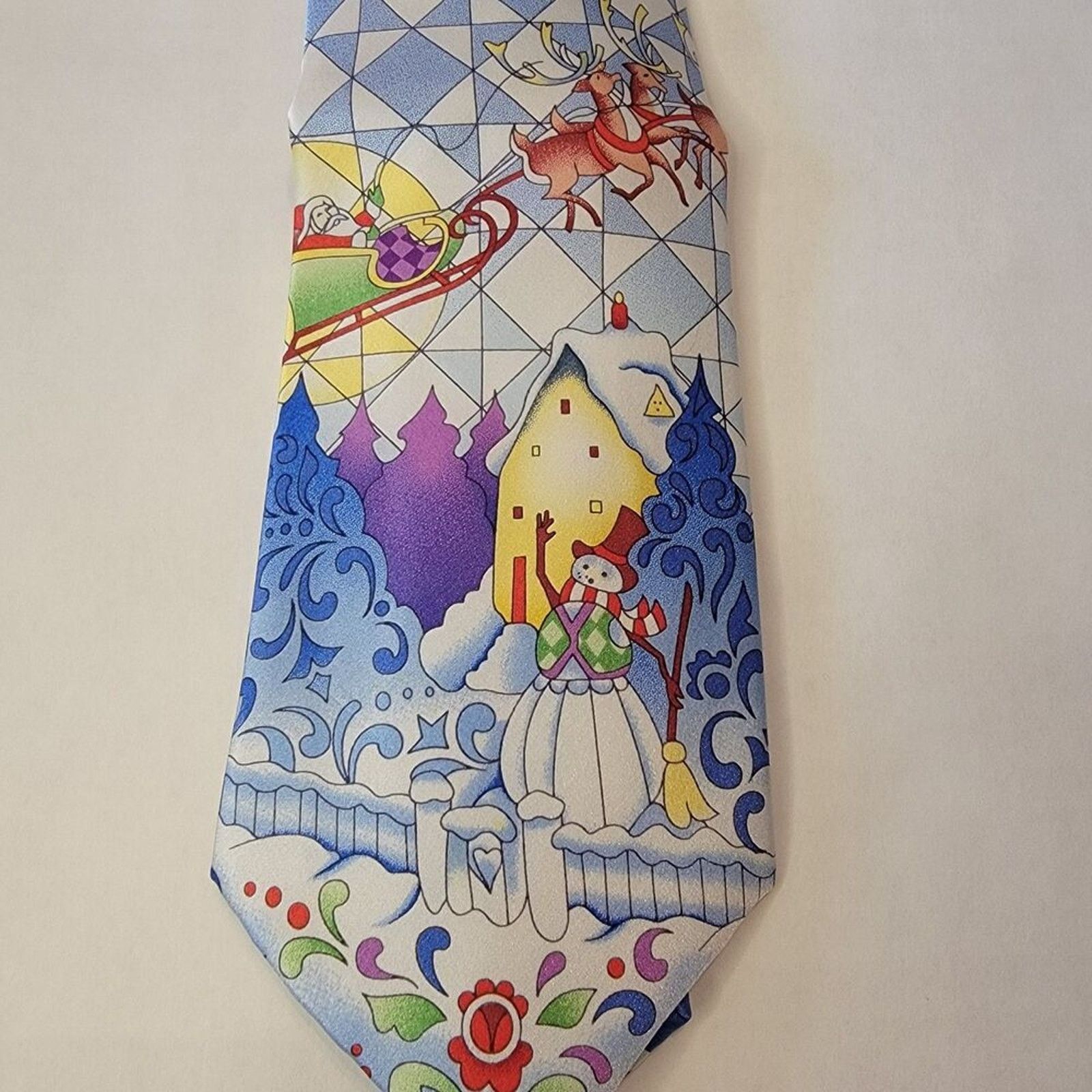 Other Jim Shore Signature Series- Christmas Tie- Sleigh Scene Size ONE SIZE - 1 Thumbnail