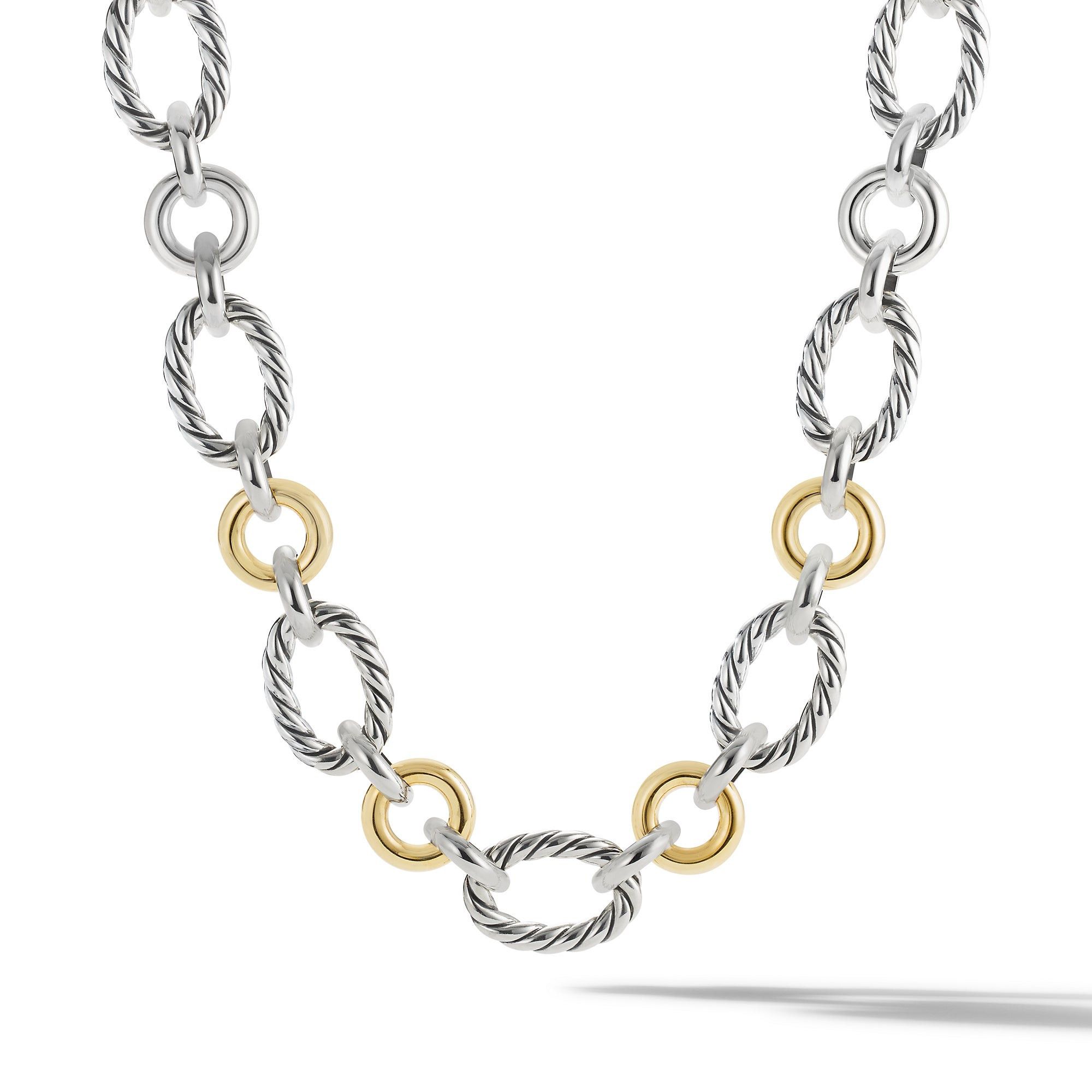 o1w1db10325 Cable Chain Link Necklace in Sterling Silver