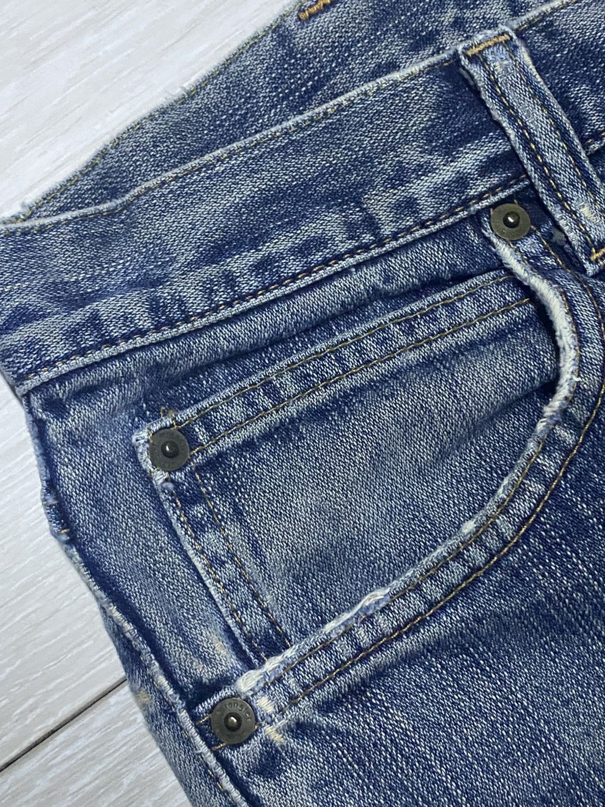 Wrangler Vintage Wrangler Faded Mud Wash Distressed Straight Jeans Size US 32 / EU 48 - 10 Thumbnail