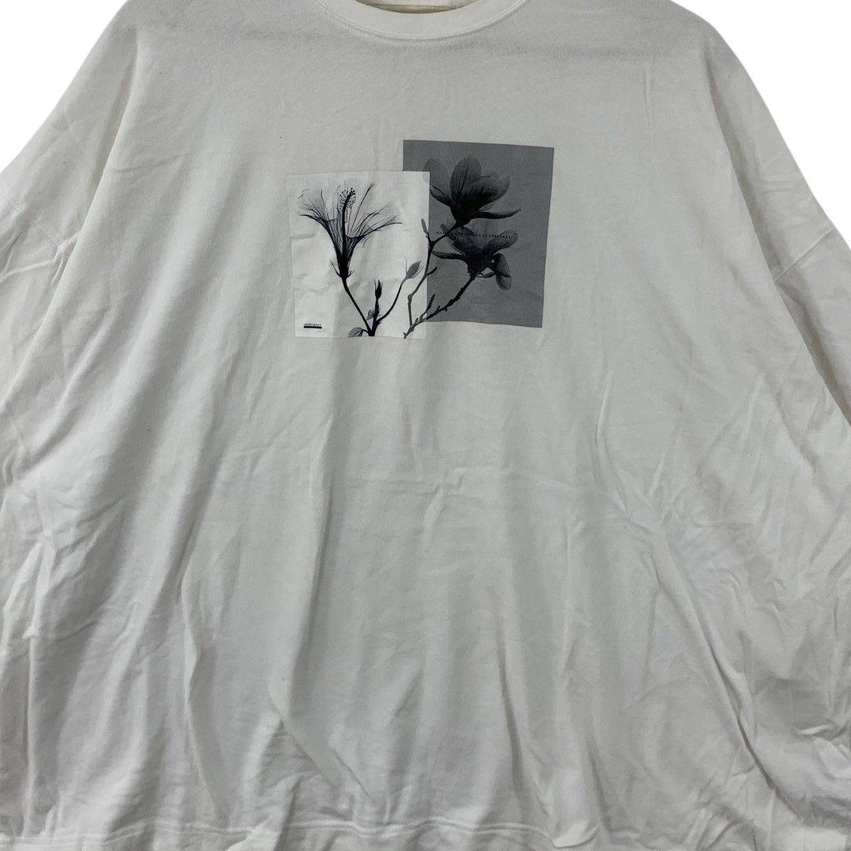 Vintage SHIKI TOKYO DESIGNER Flower Floral Patchwork Baggy Tee Size XXL / US 16-18 / IT 52-54 - 3 Thumbnail