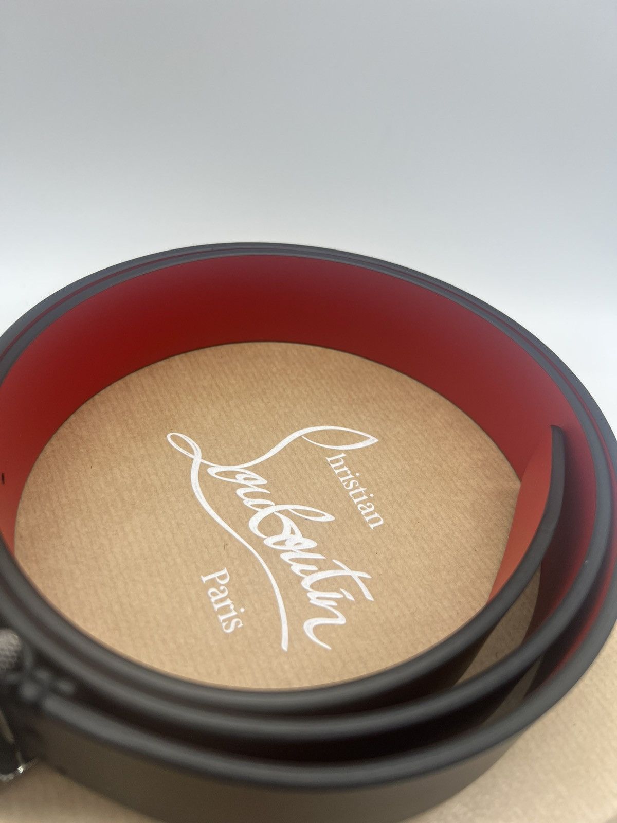 Christian Louboutin Christian Louboutin Ricky Calf Black Belt Size 95 RRP $600 Size ONE SIZE - 6 Thumbnail