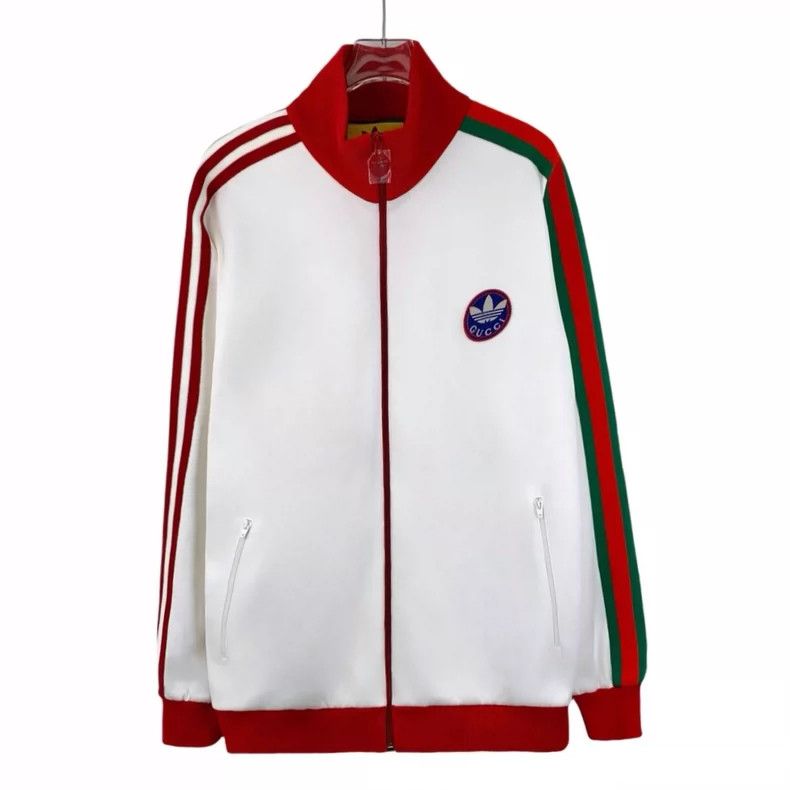 Gucci Gucci x Adidas White Striped Long Sleeve Jacket- DMC Size US S / EU 44-46 / 1 - 1 Thumbnail