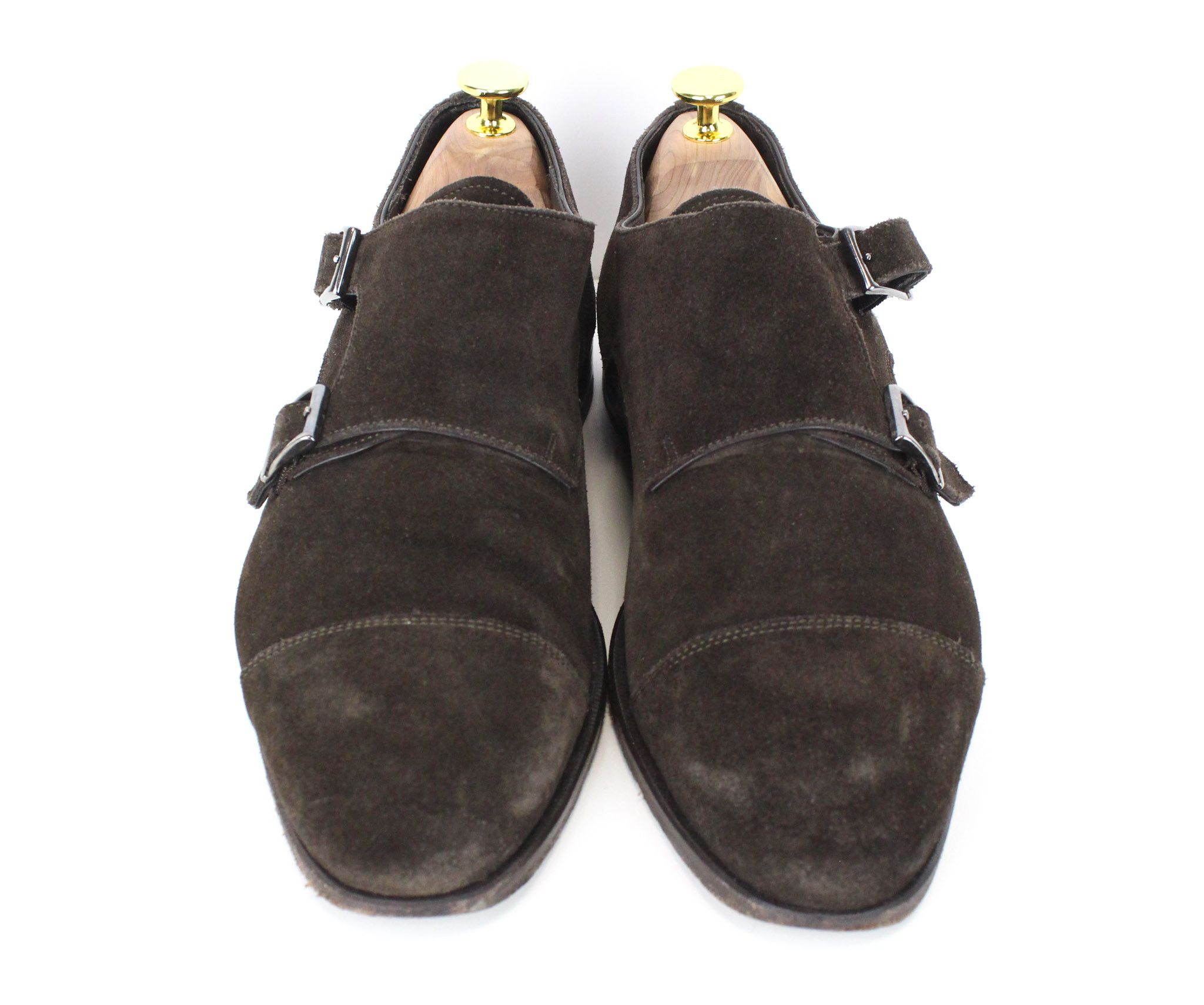Suitsupply EU39.5 Brown Suede Leather Buckled Shoes 73724 Size US 6.5 / EU 39-40 - 2 Thumbnail
