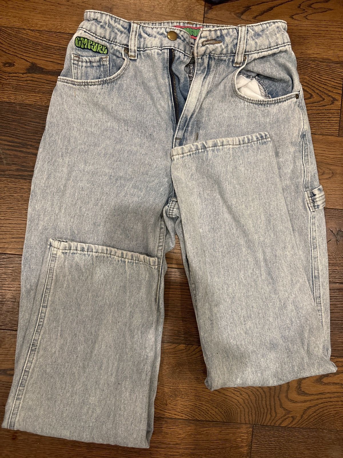 Zumiez Light Washed Baggy Wide Legged Jeans Size 27" / US 4 / IT 40 - 1 Thumbnail