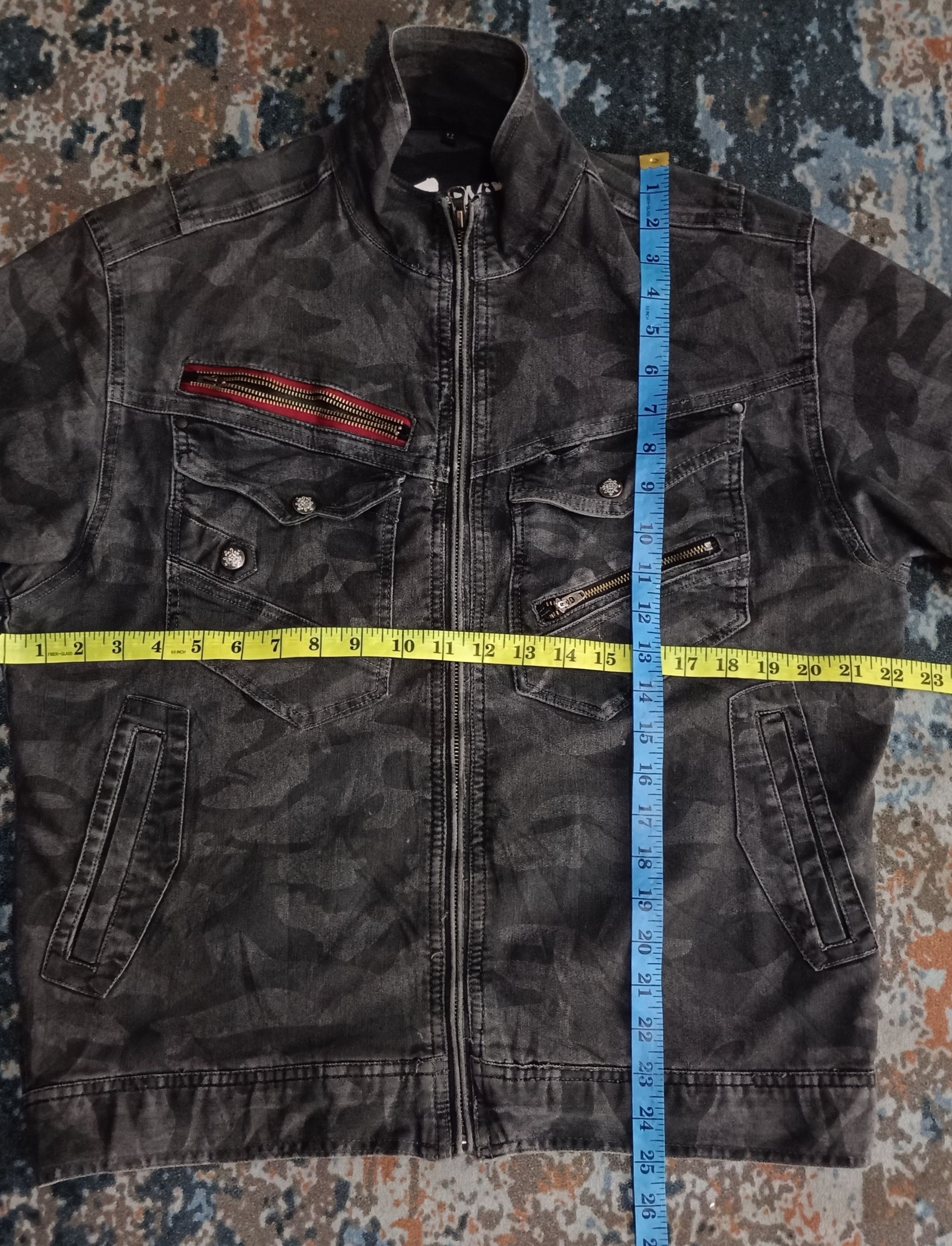 Japanese Brand Jawin Camouflage Denim Tactical Pocket Jacket Size US L / EU 52-54 / 3 - 18 Thumbnail