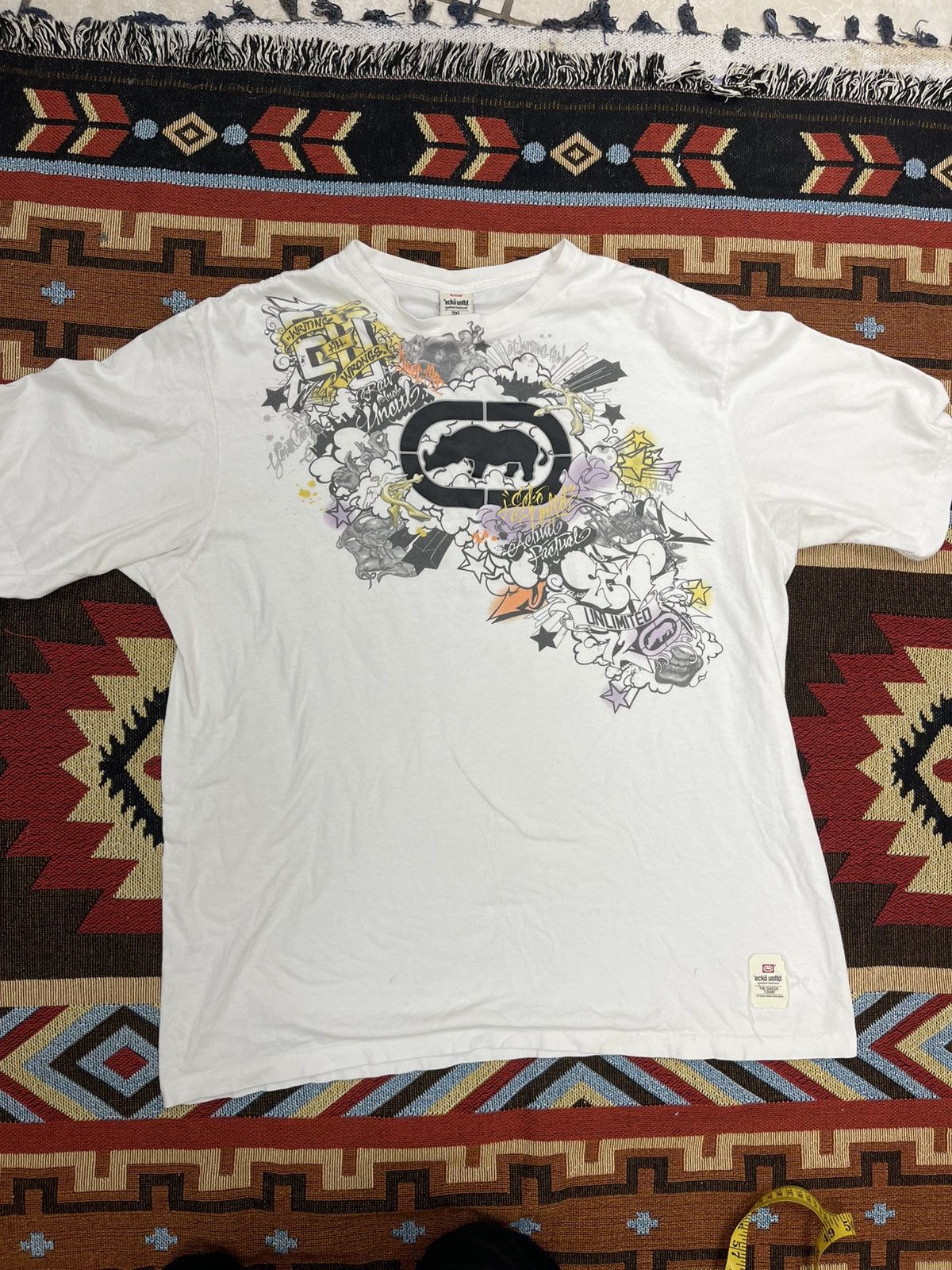 Ecko Unltd. × Vintage CRAZY Y2K/2000s ECKO RHINO SKATER TEE 3XL Size US XXL / EU 58 / 5 - 1 Thumbnail