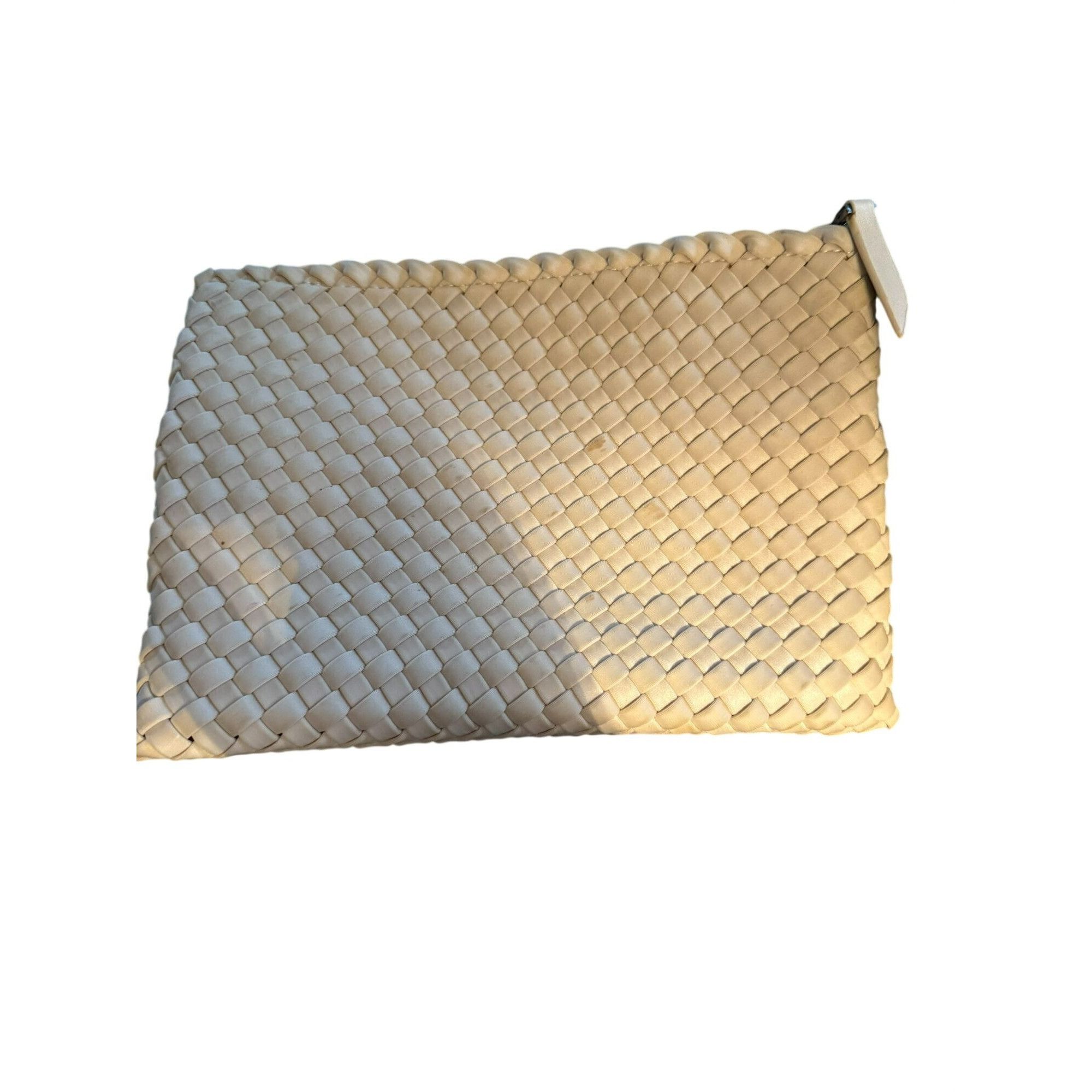 Other Naghedi Woven Beige Clutch Cosmetic Bag With Zipper Closure Size ONE SIZE - 4 Thumbnail