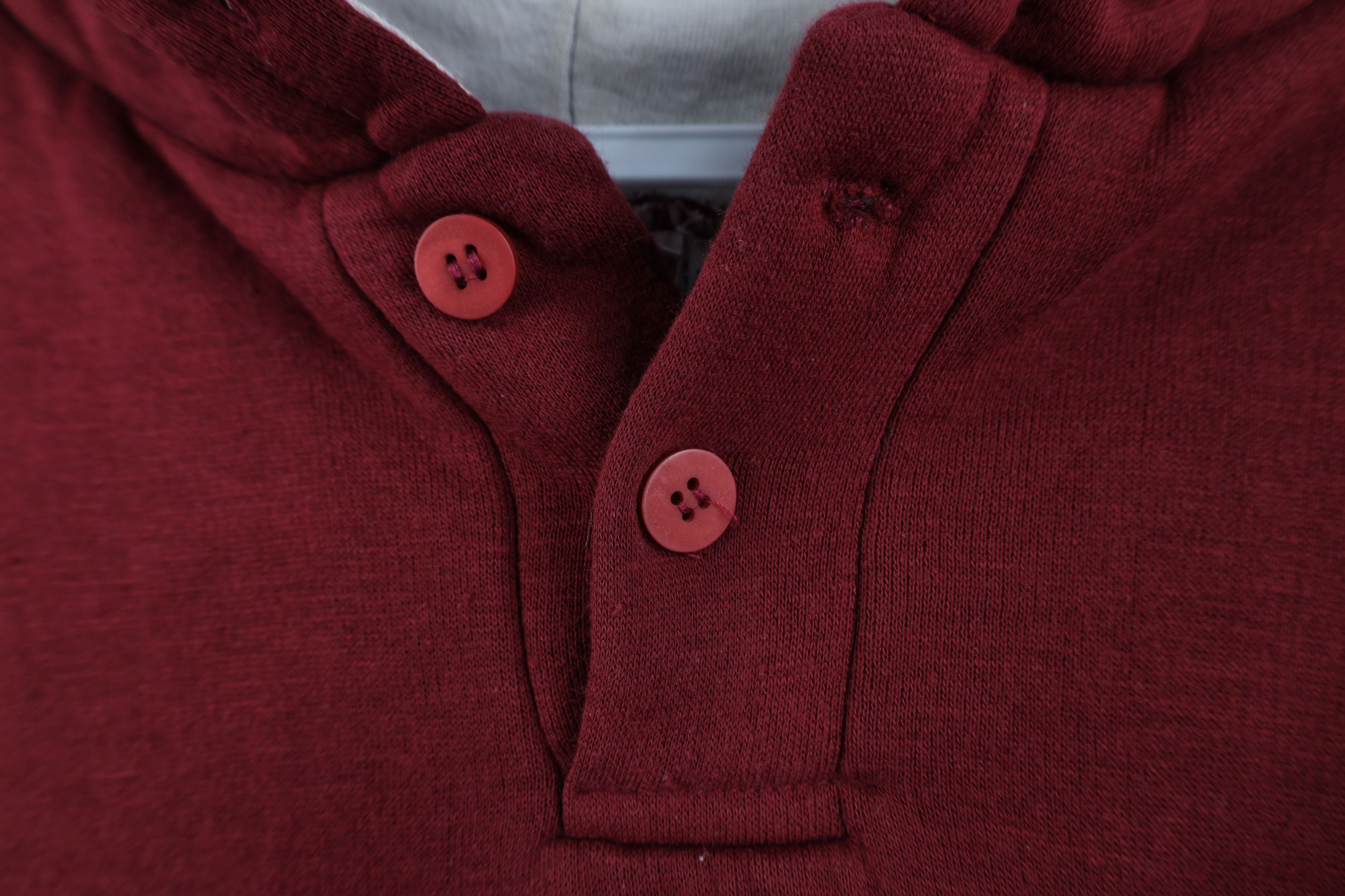 Vintage Vintage 90s Streetwear Thermal Waffle Knit Lined Hoodie Red Size US L / EU 52-54 / 3 - 5 Thumbnail