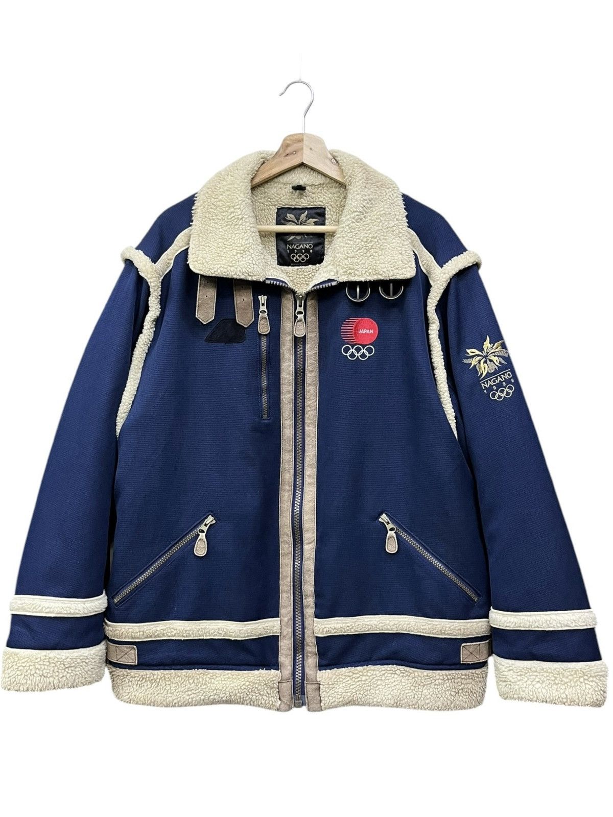 Vintage Mizuno Nagano 1998 Japan Olympic Sherpa Ski Jacket Size US L / EU 52-54 / 3 - 2 Thumbnail
