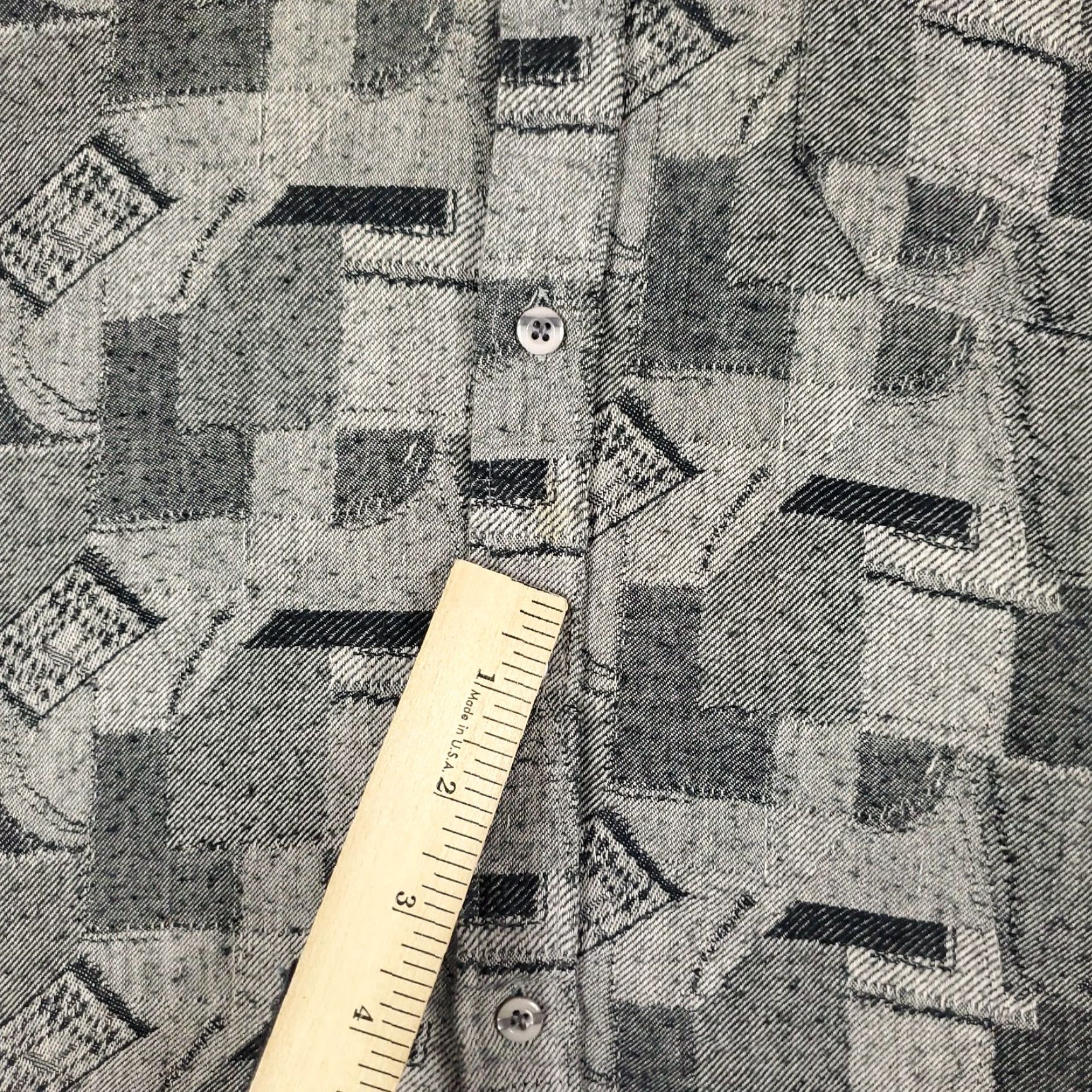 BUGATCHI Bugatchi Uomo Button-Up Shirt Mens Large Gray Geometric Long Sleeve Size US L / EU 52-54 / 3 - 3 Thumbnail