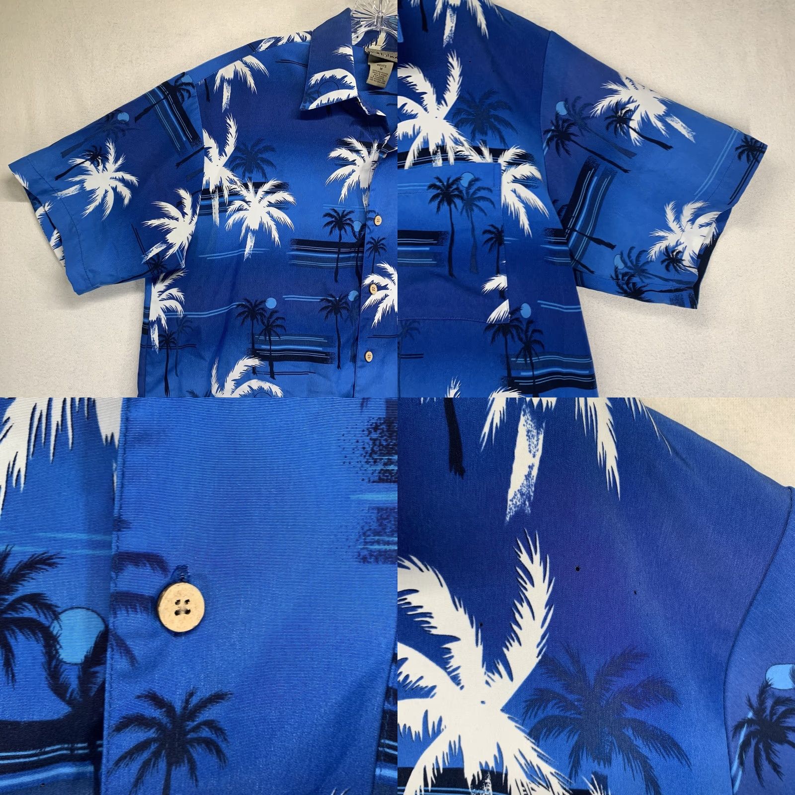 Vintage VINTAGE Hawaiian Shirt Alpine Design Mens M Blue Floral Short Sleeve Button-Up Collared Pocket 90s Aloha Dress? Size US M / EU 48-50 / 2 - 8 Thumbnail