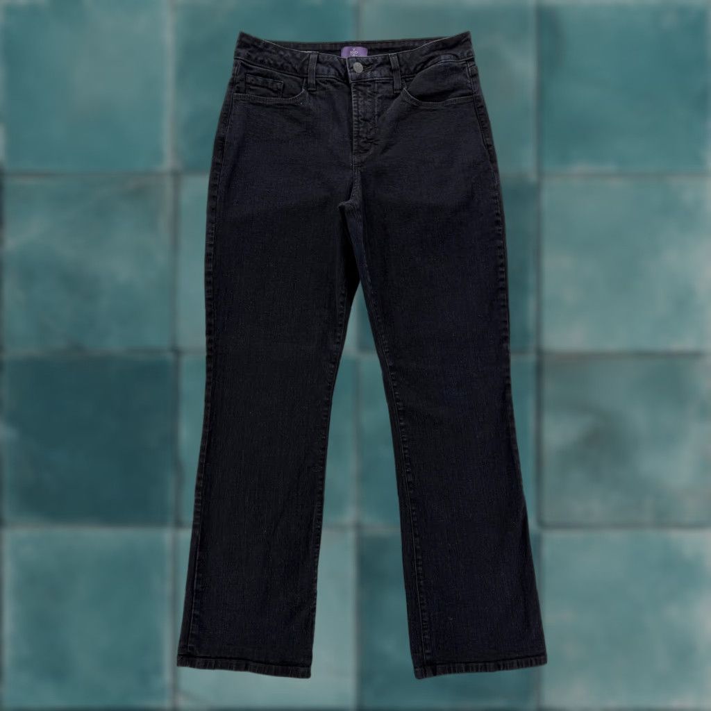 NYDJ NYDJ Barbara Bootcut Jeans Womens 8 Short Black High Rise Stretch Shaping Denim Size 30" / US 8 / IT 44 - 1 Thumbnail