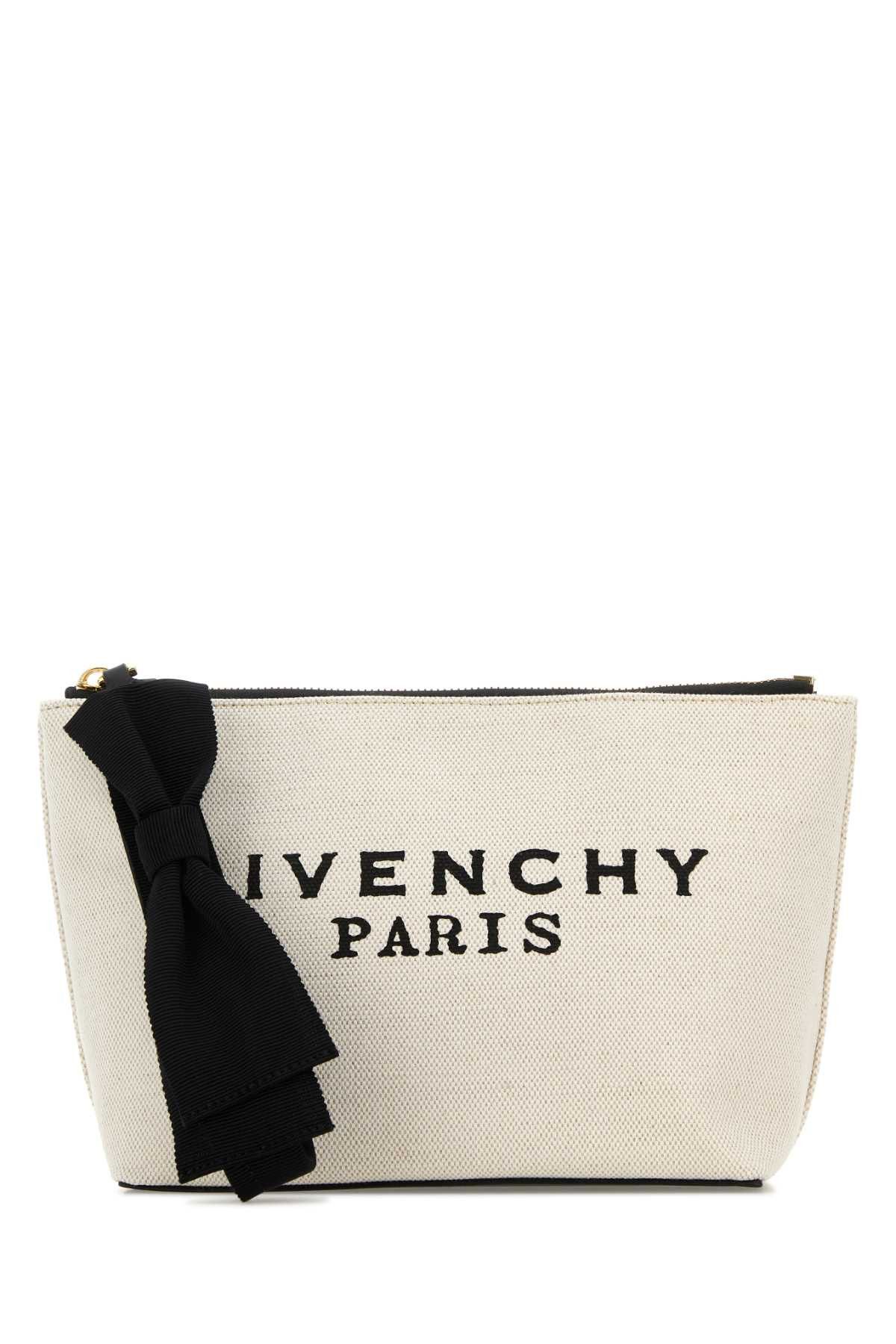 Givenchy Ivory Canvas Pouch Size ONE SIZE - 1 Thumbnail
