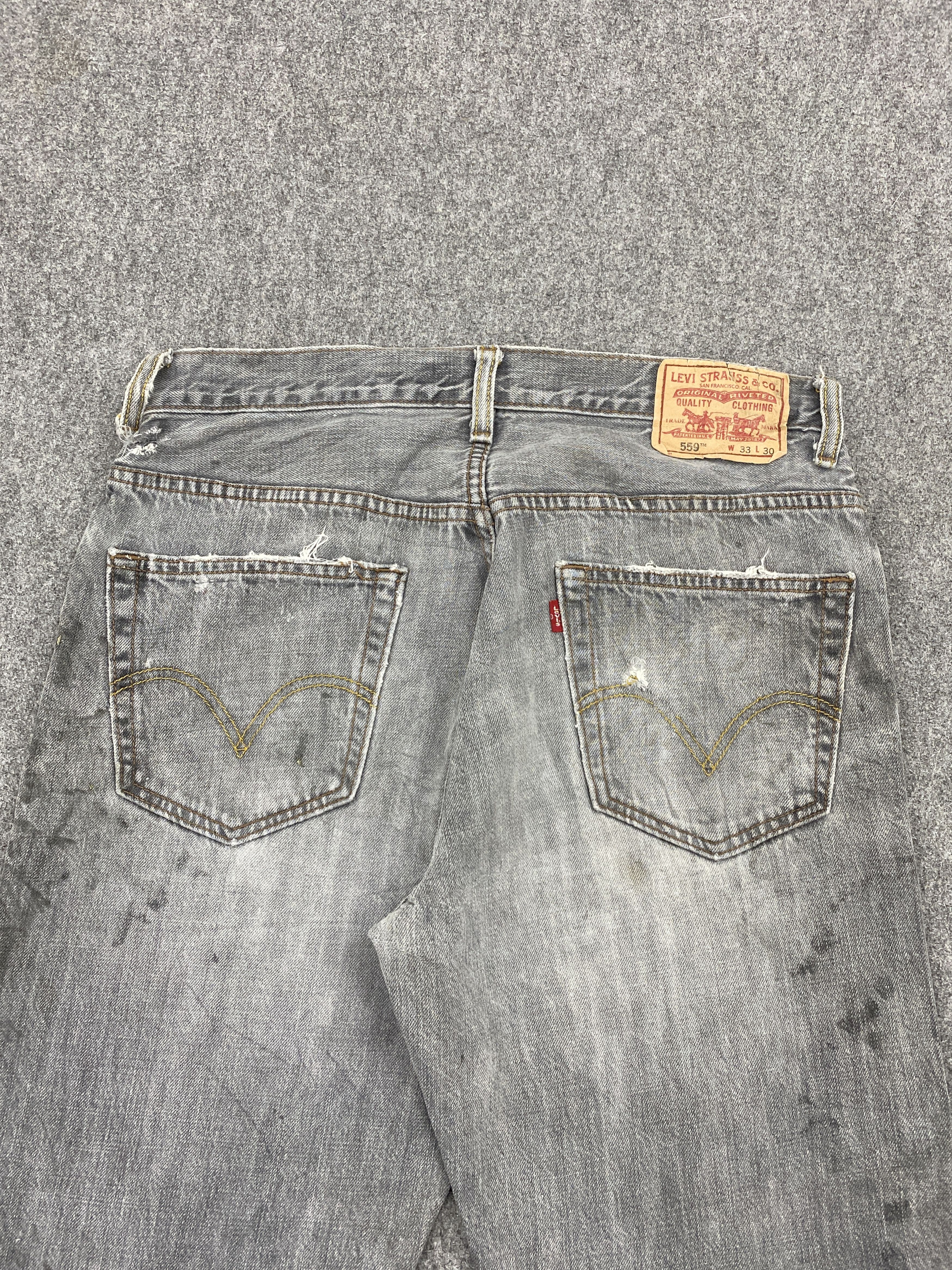 Levi's Distressed Vintage Levis 559 Splatter Paint Jeans DP2680 Size US 32 / EU 48 - 4 Thumbnail