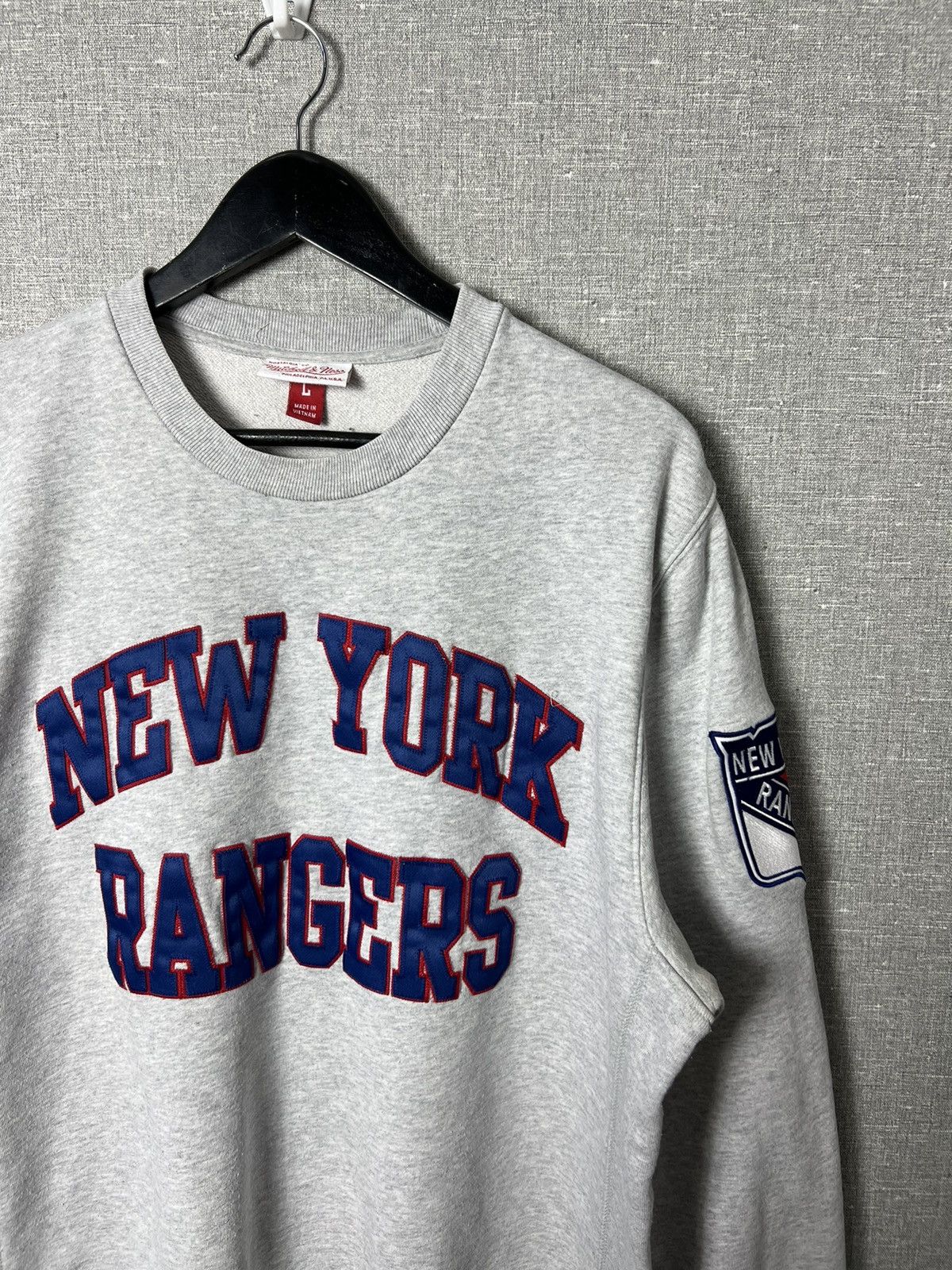 Mitchell & Ness × Vintage Rare Vintage NHL New York Rangers Big Logo Sweatshirt Size US L / EU 52-54 / 3 - 6 Thumbnail