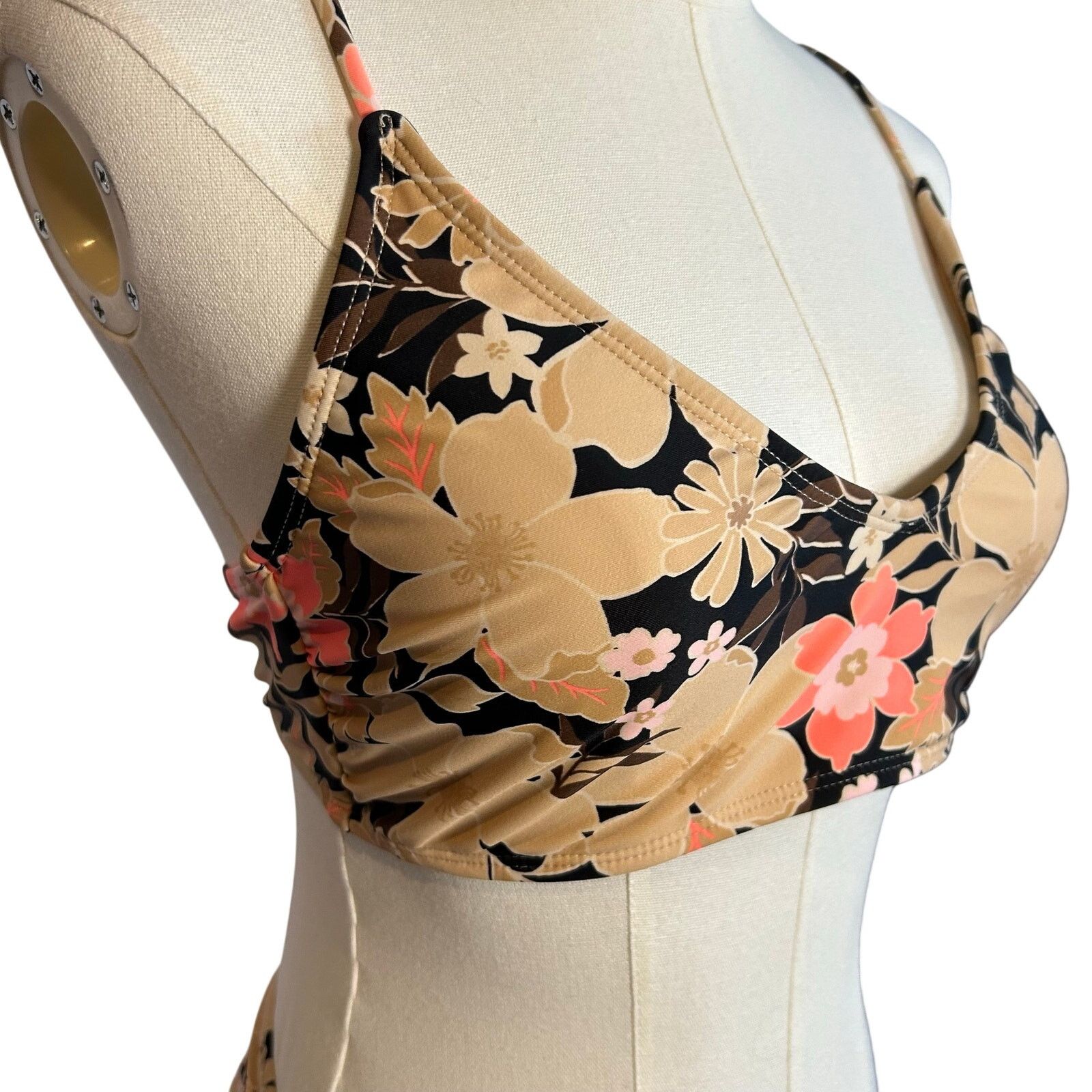 Other × Target Basics Brown Black String Bikini Set Adjustable Triangle Top Large Size ONE SIZE - 4 Thumbnail