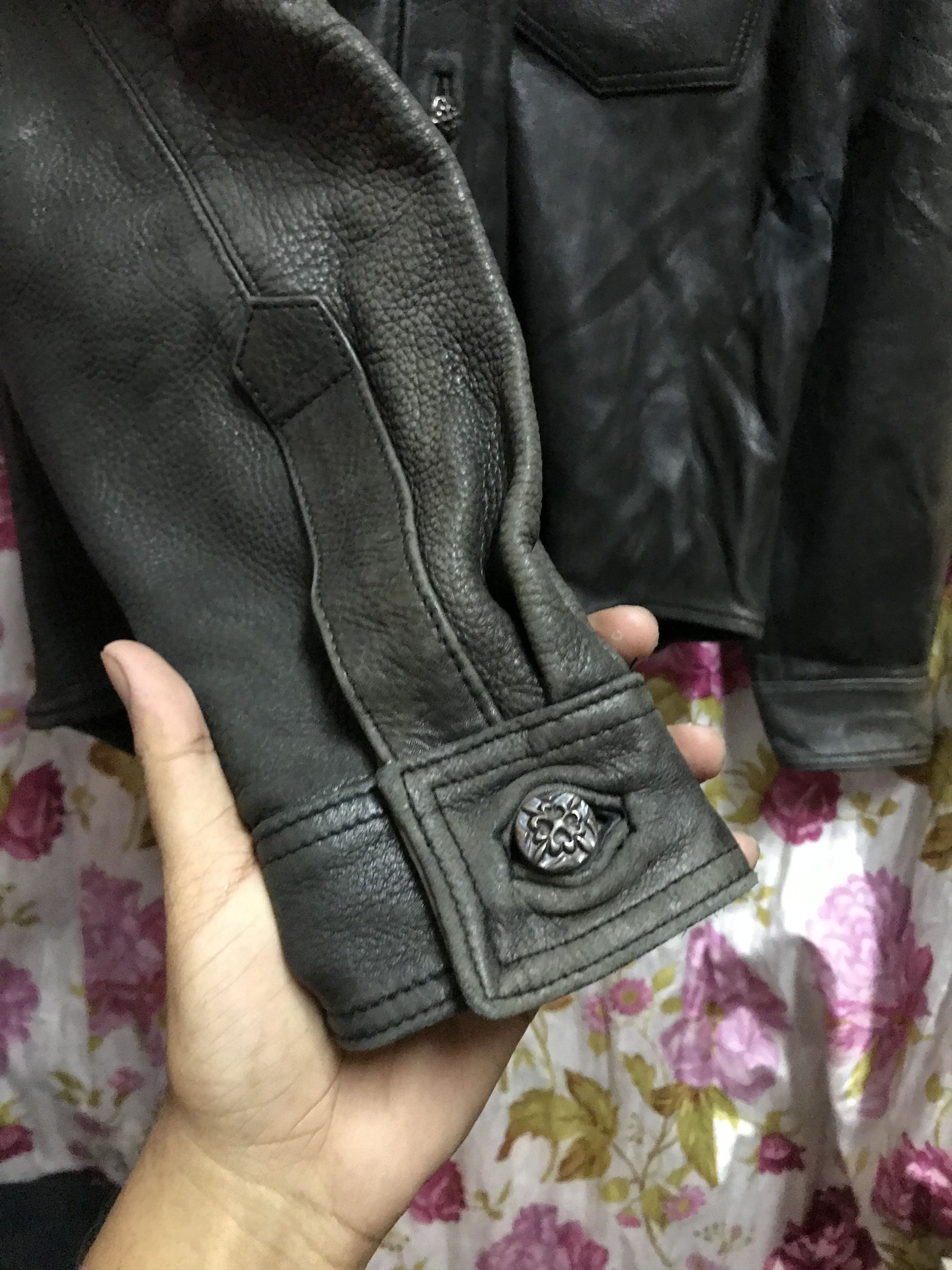 A&G Rock VINTAGE AMAL GUESSOUS TRUCKER LEATHER STERLING BLACK JACKET Size US S / EU 44-46 / 1 - 9 Thumbnail