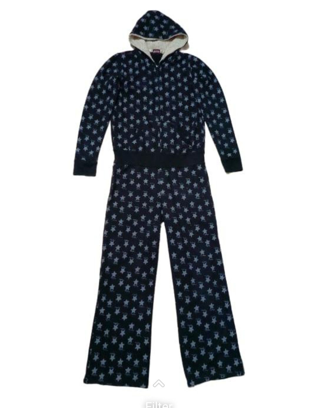 image of 1 Of 1 x Dickies Sick VTG Dickies Full Print Star Hoodie Racing Overalls in Black, Men's (Size 36)