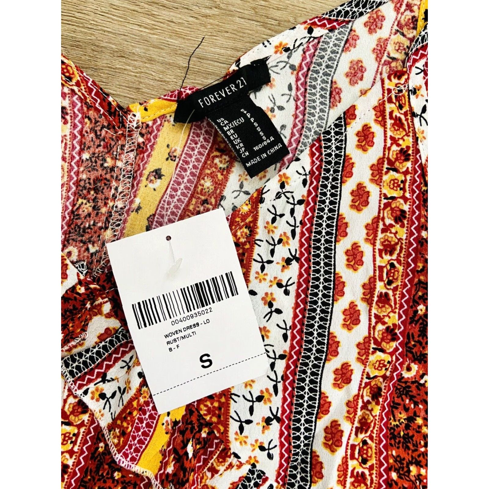 Forever 21 FOREVER 21 Bohemian Maxi Dress Multicolor Striped Sleeveless V-Neck Size Small Womens Size S / US 4 / IT 40 - 4 Thumbnail