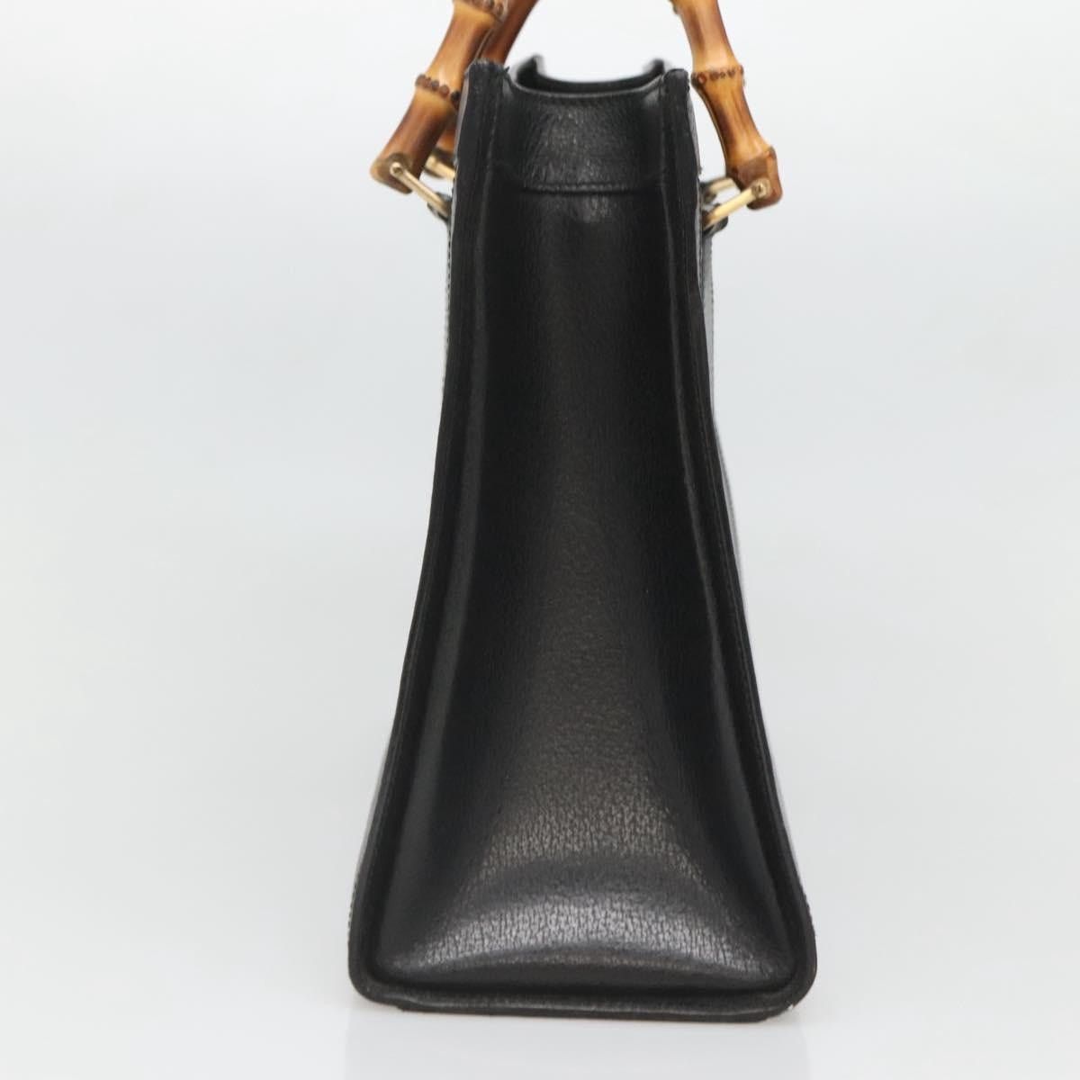 Gucci GUCCI Bamboo Hand Bag Leather Black Gold 002 1095 002 1095 Size ONE SIZE - 5 Thumbnail