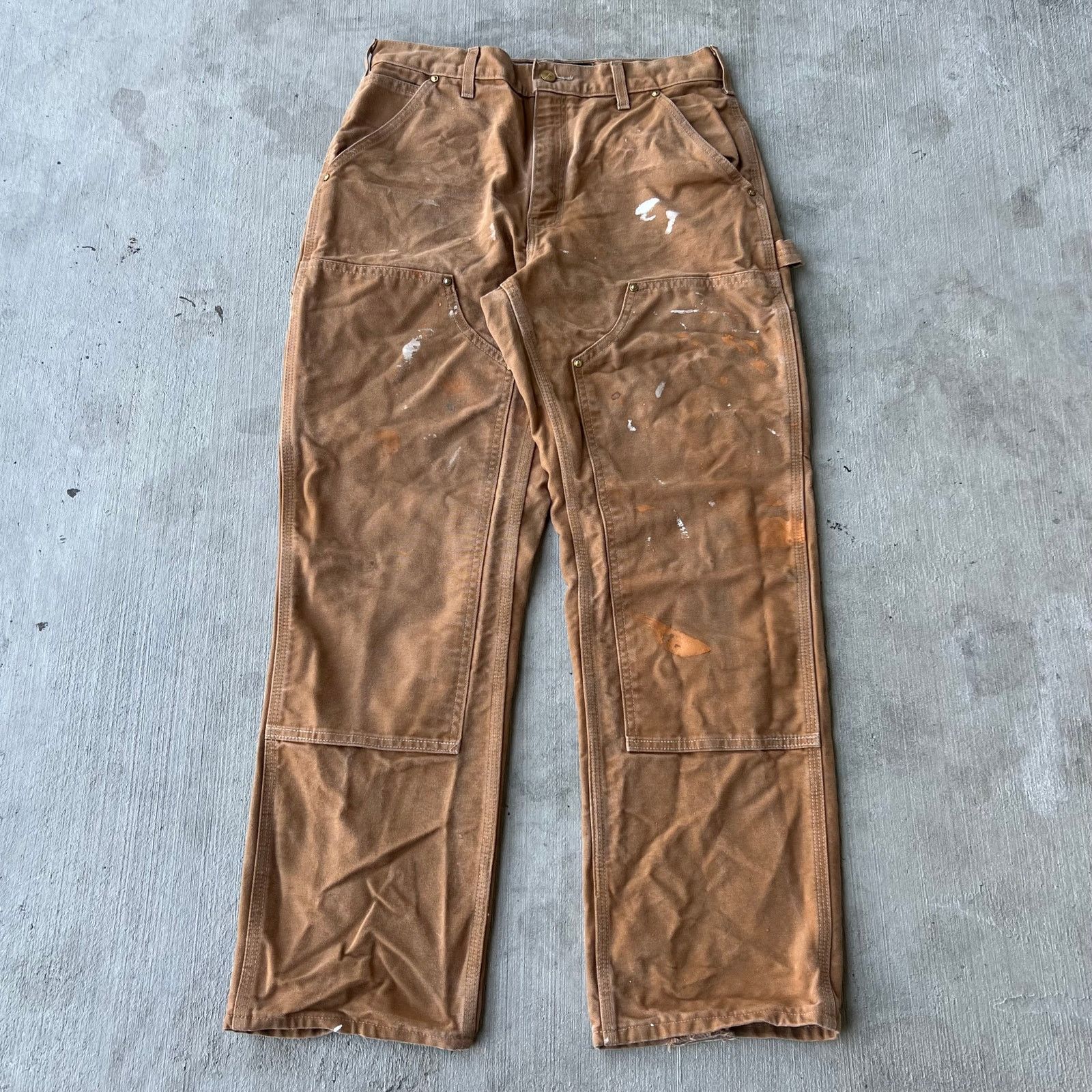 Carhartt × Vintage Carhartt brown double knee work wear carpenter pants Size US 30 / EU 46 - 1 Thumbnail