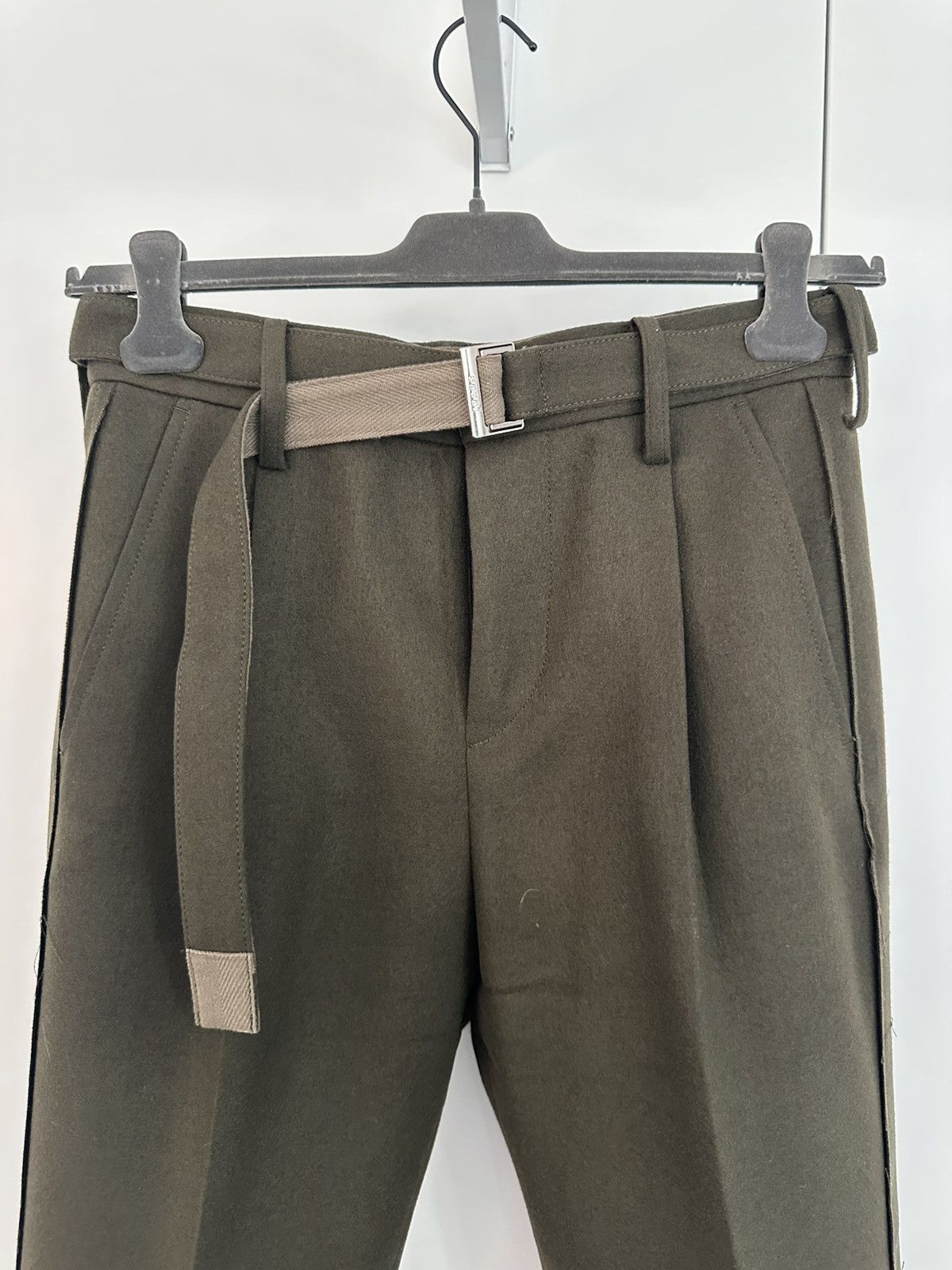 Sacai Sacai Cropped Wool Melton Trousers Size US 30 / EU 46 - 6 Thumbnail
