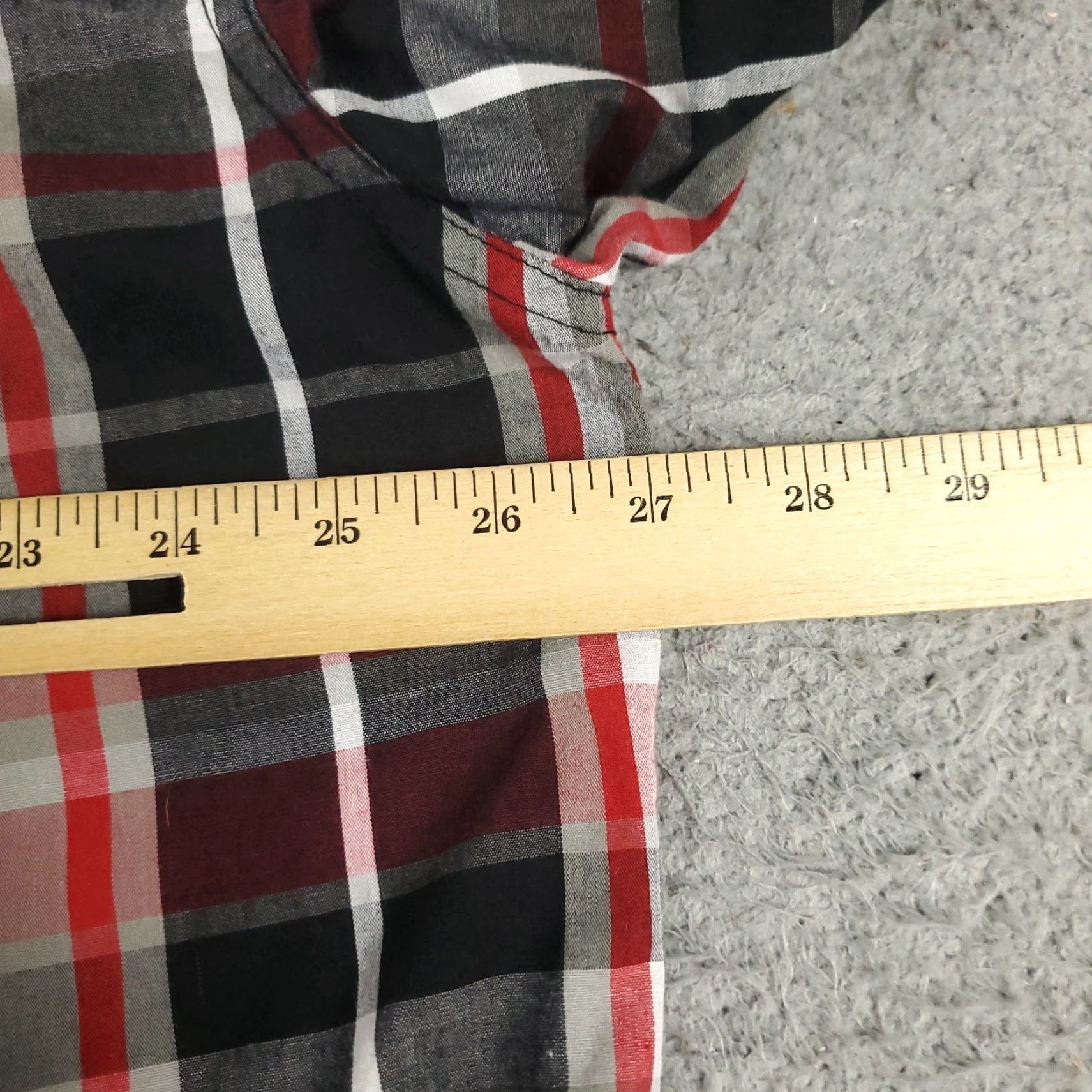Coogi COOGI Button-Up Shirt Men 3X Red Plaid Long Sleeve Casual Button-Down Cotton Big & Tall Mens Shirt Size US XXL / EU 58 / 5 - 5 Thumbnail