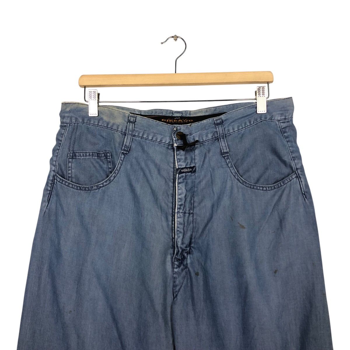 Marithe + Francois Girbaud French Workwear Blue Wide Pants – Marthe Girbaud Size 32" / US 10 / IT 46 - 4 Thumbnail