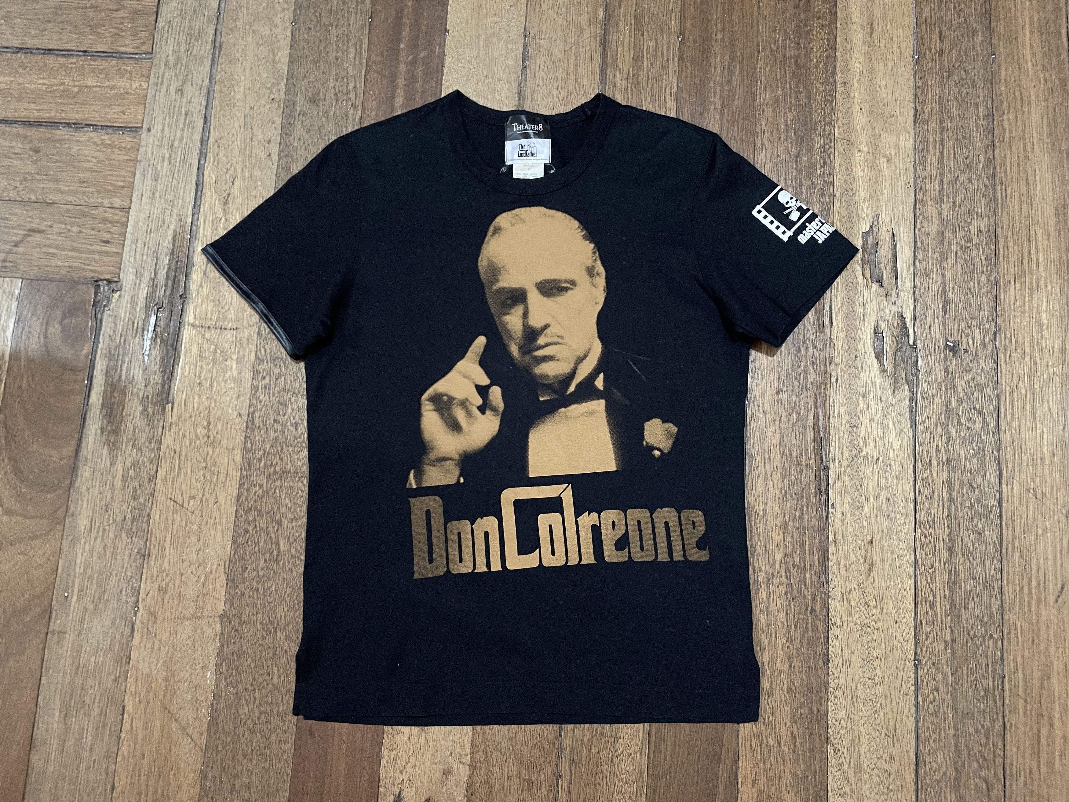 image of Mastermind Japan X The Godfather X Theater 8 Movie Tee in Black, Men's (Size Medium)