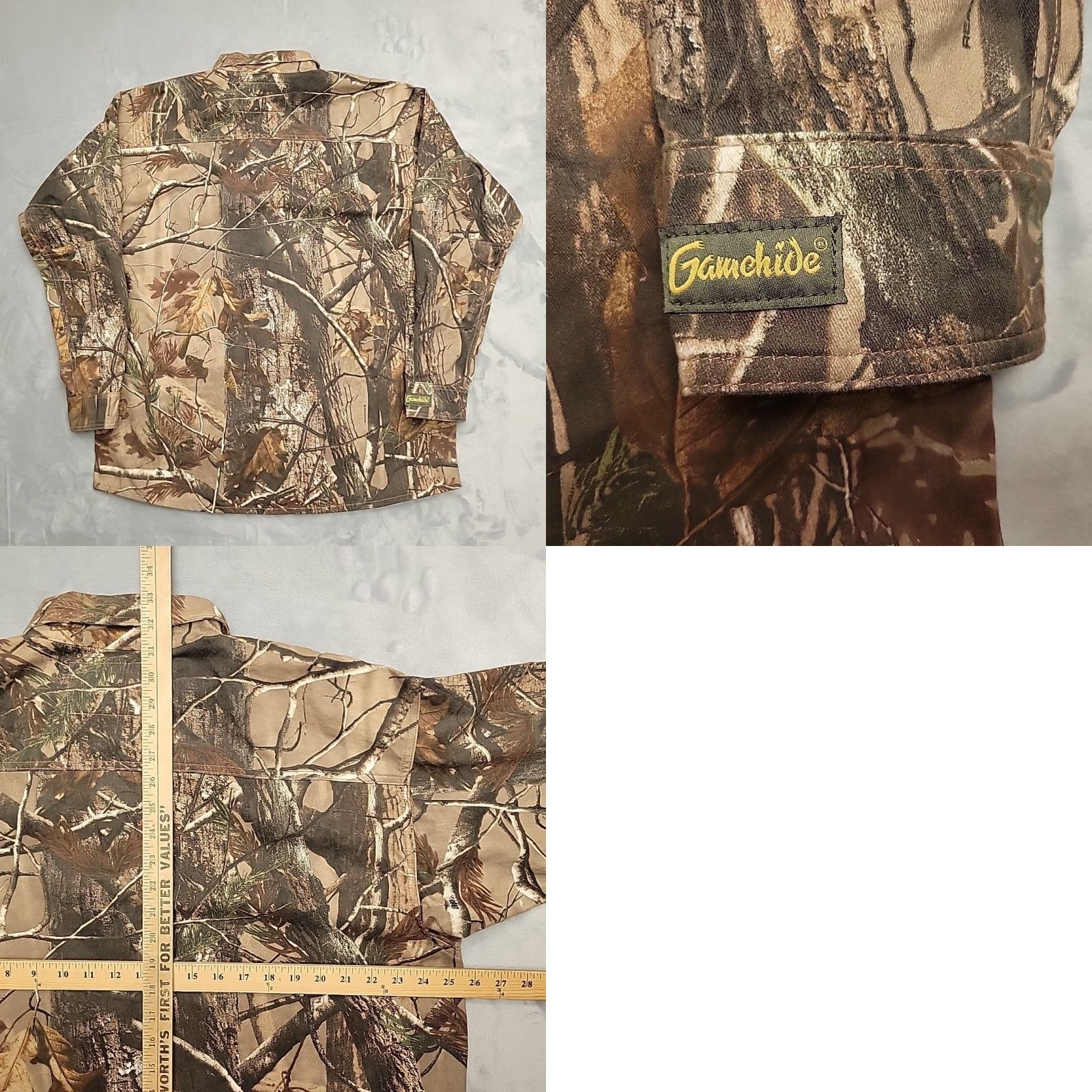 Realtree VINTAGE Gamehide Shirt Mens XL Brown Realtree AP Camoflage 100% Cotton Hunting Shirt Size US XL / EU 56 / 4 - 8 Thumbnail