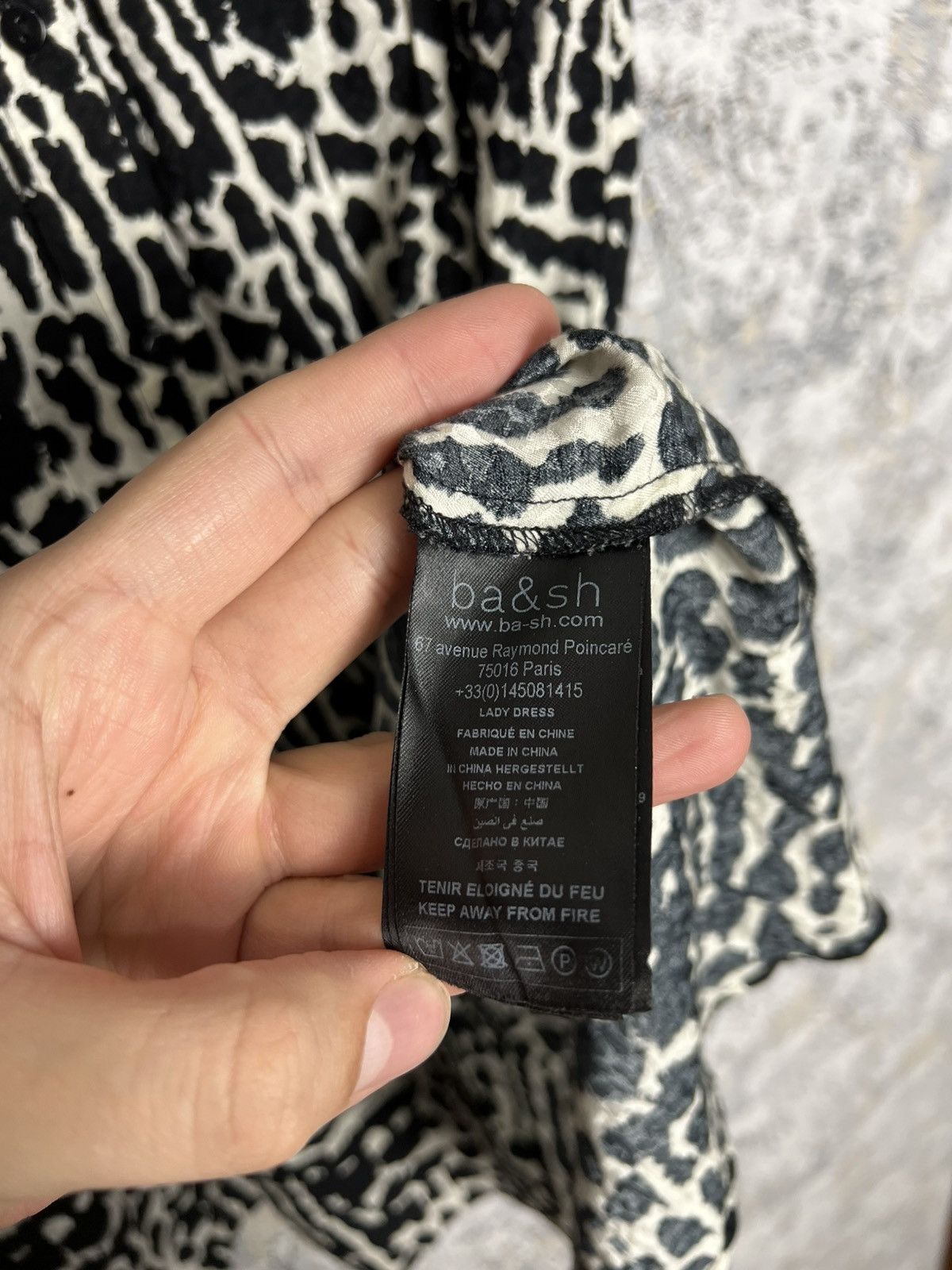 Designer × ba&sh Ba&sh Dress Womens Print Retro Short Sleeve Mini Read Size 0 Size XS / US 0-2 / IT 36-38 - 6 Thumbnail