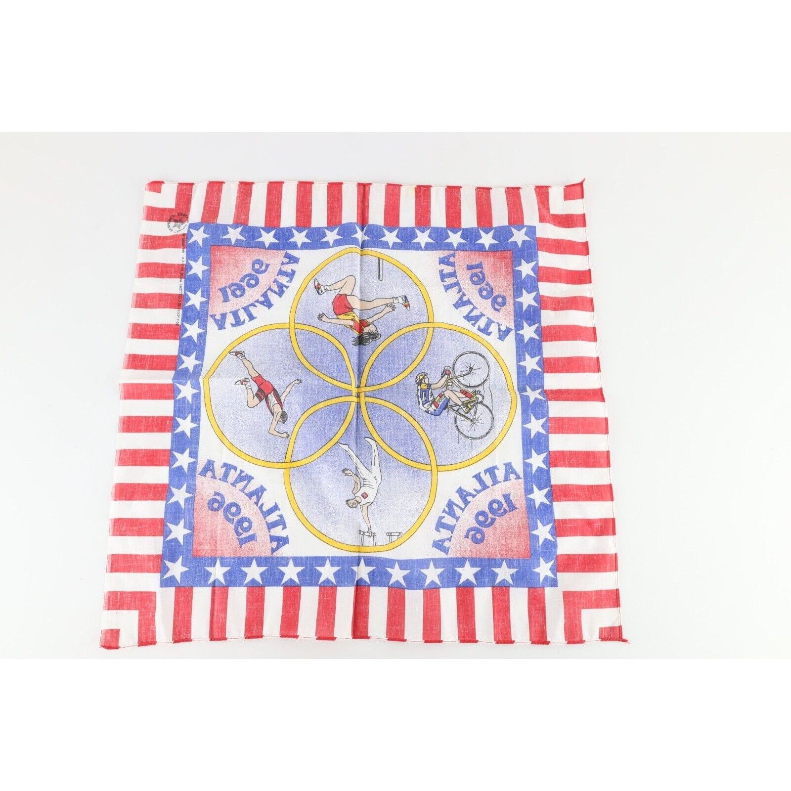 Vintage Vintage 90s 1996 Olympics Atlanta Bandana Handkerchief Size ONE SIZE - 8 Thumbnail