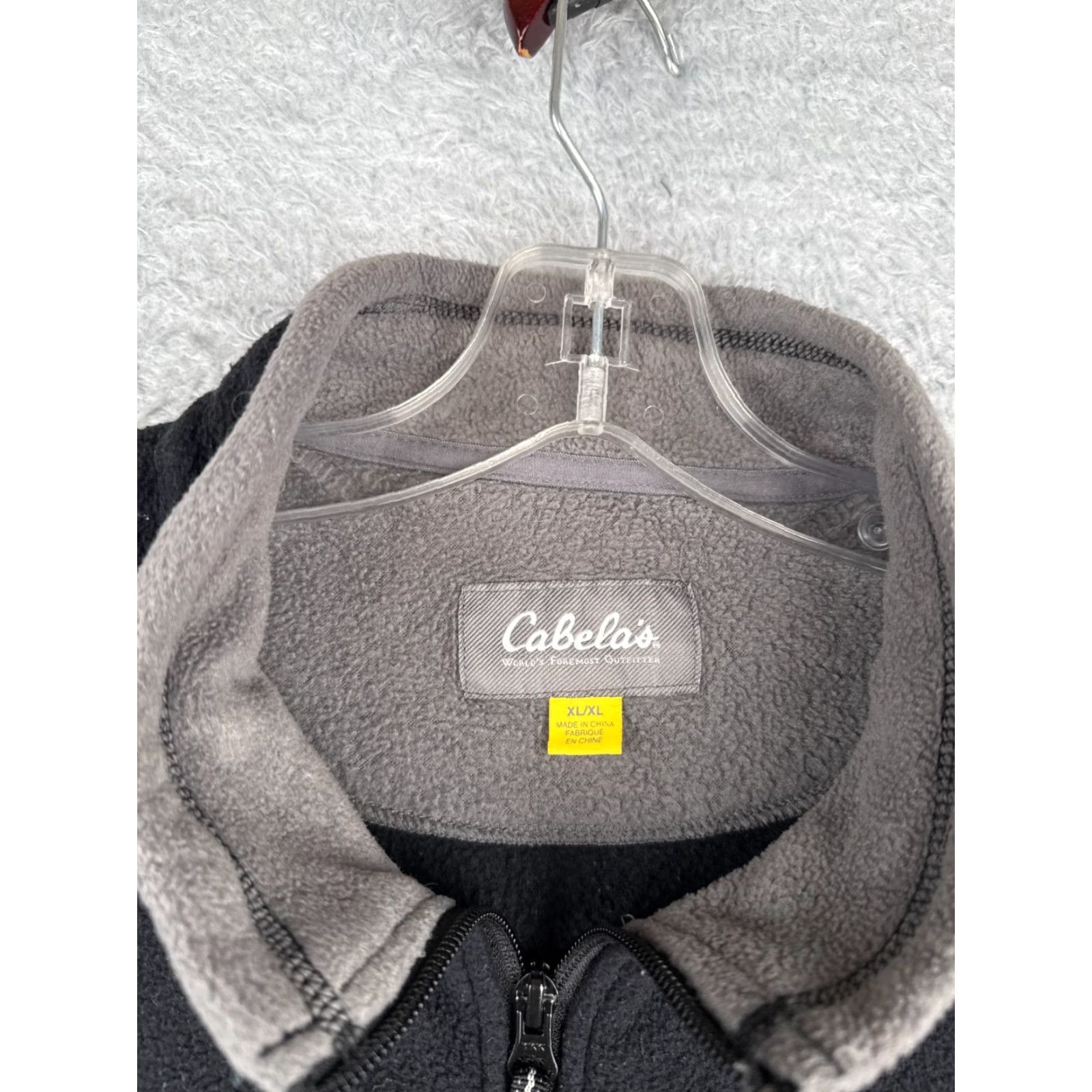 Vintage Cabela's Vest Womens XL Black Full Zip Polyester Fleece Pockets Mid-Length Size XL / US 12-14 / IT 48-50 - 6 Thumbnail