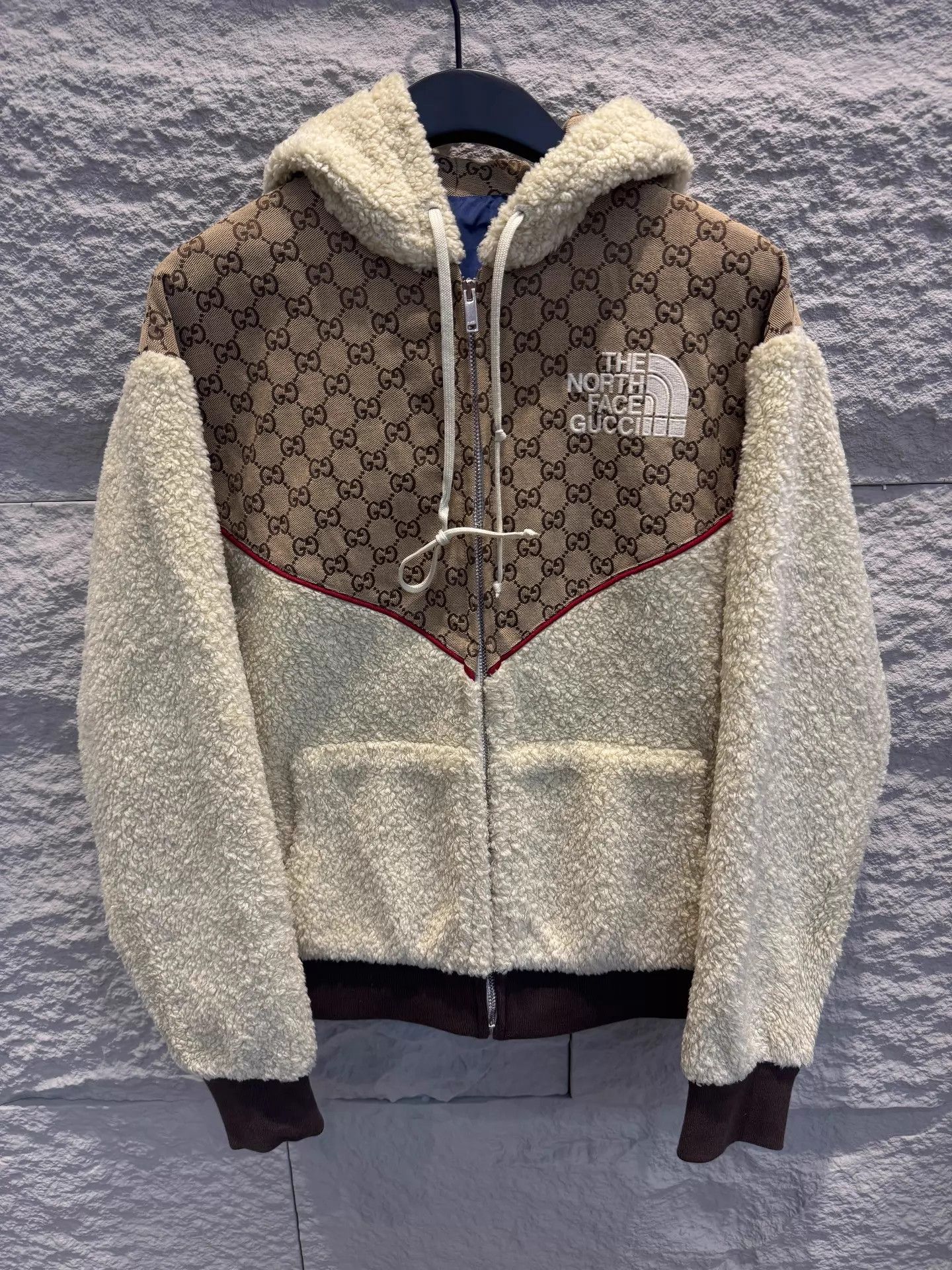 GUCCI x The North Face GG lambskin panel oversize jacket XS