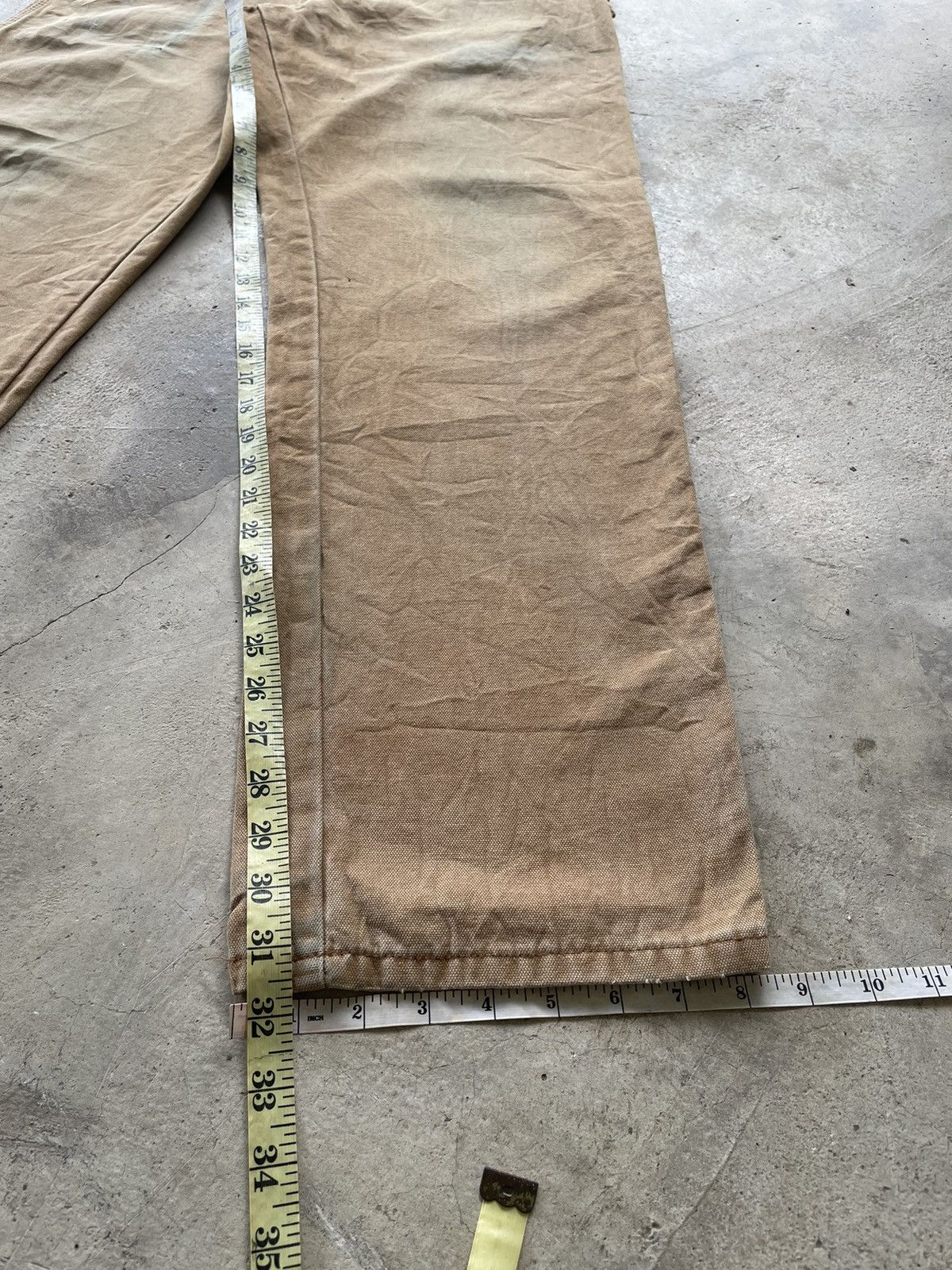 Dickies Vintage 90s Dickies Carpenter Distressed Canvas Straight Size US 33 - 22 Thumbnail