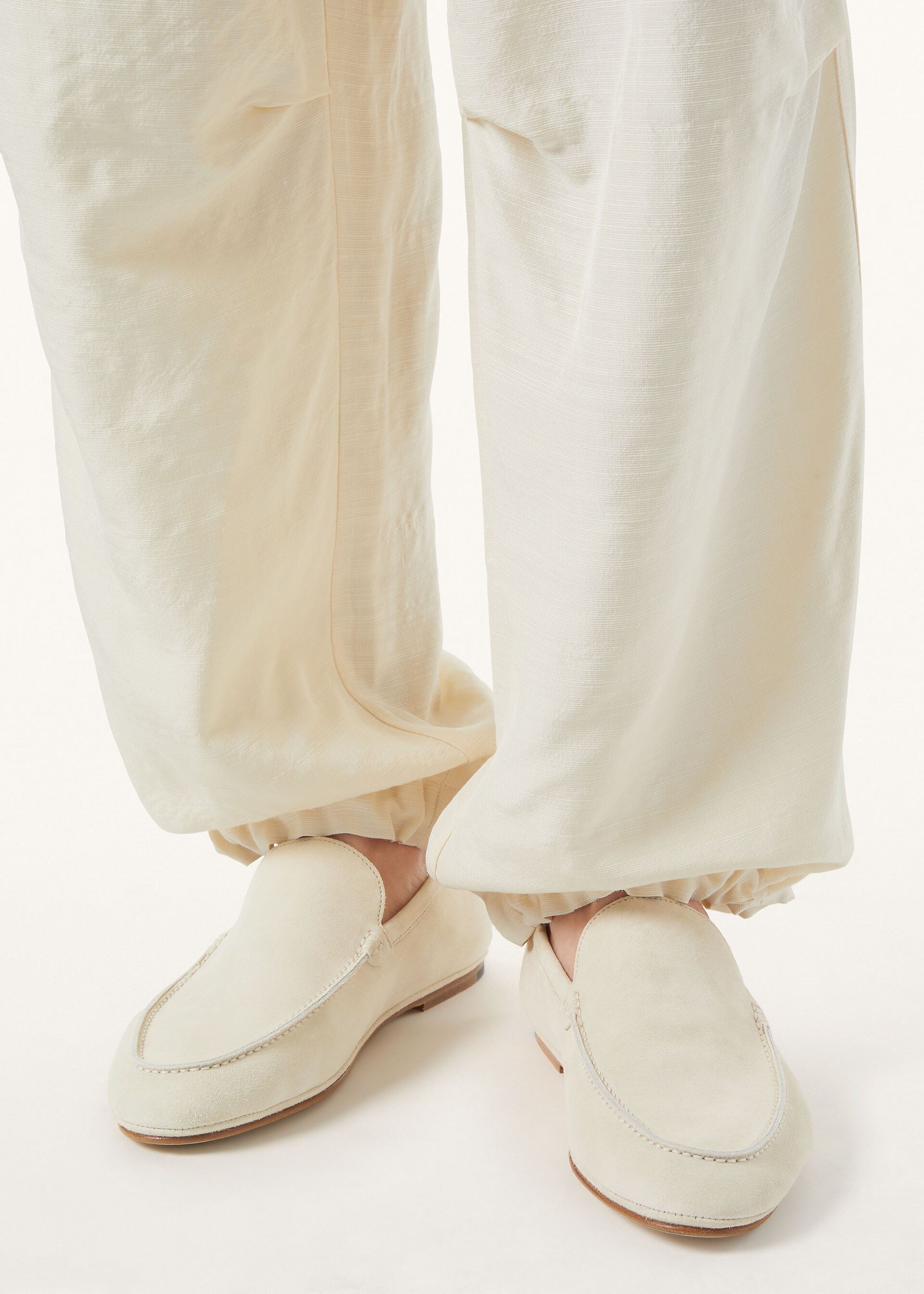Loro Piana os11x0226 FAQ5514 Summer Anton Loafers in Yogurt Size US 8 / EU 41 - 2 Thumbnail