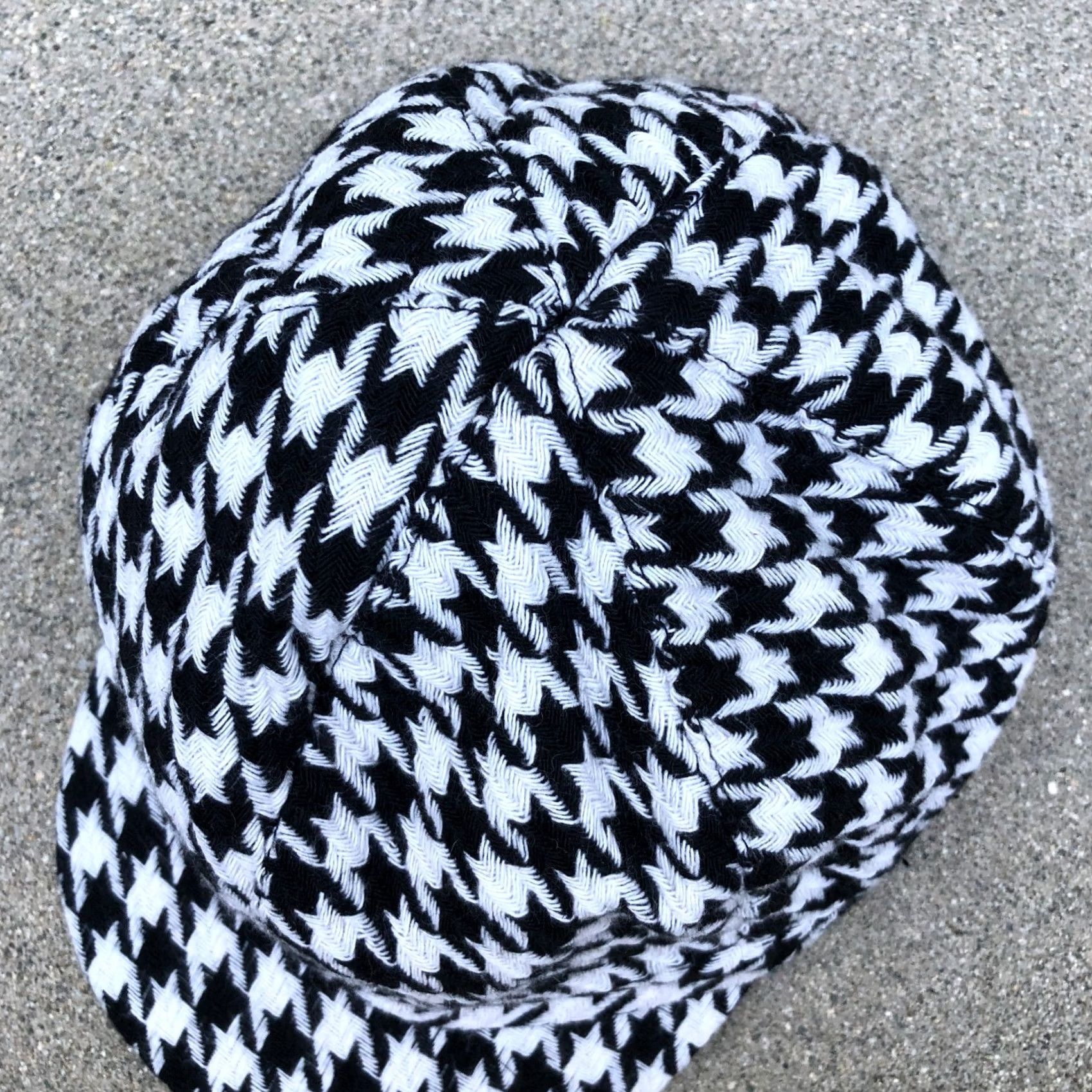 Vintage ABG NYC Houndstooth Hat Cap Cabbie Newsboy White Black One Size Women's Size ONE SIZE - 3 Thumbnail