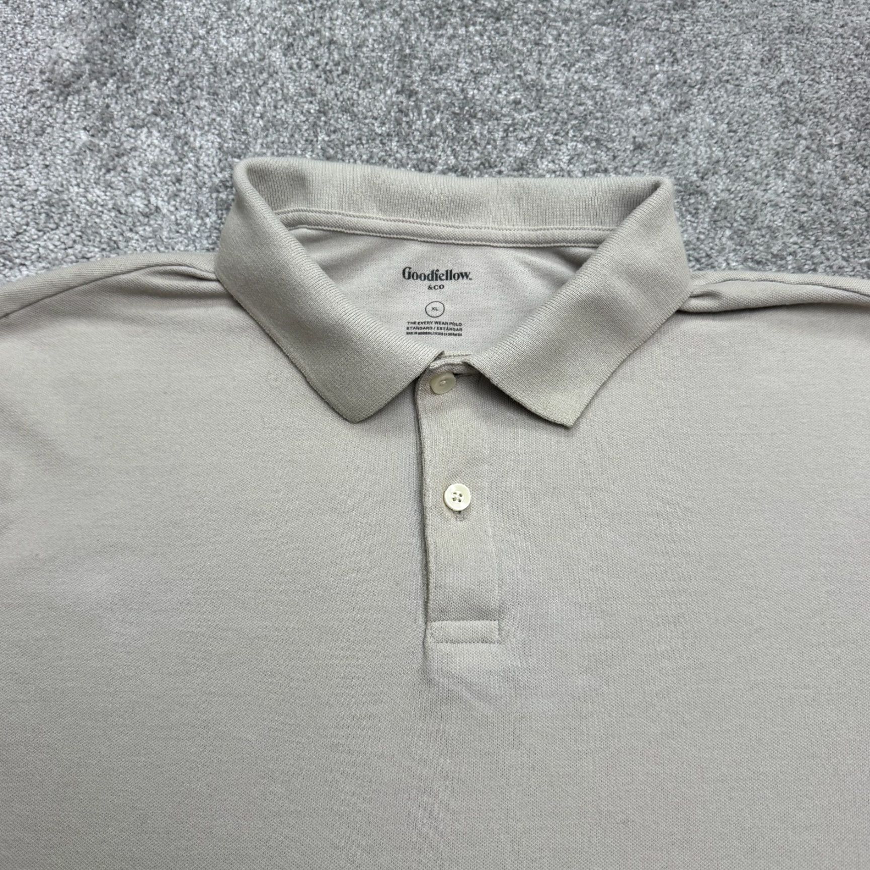 Vintage Goodfellow & Co Polo Shirt Mens XL Tan Short Sleeve Cotton Blend Size US XL / EU 56 / 4 - 3 Thumbnail