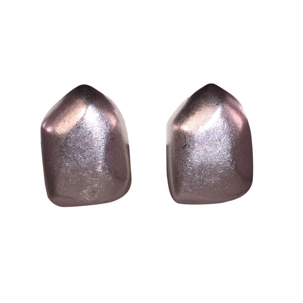 Yves Saint Laurent Yves Saint Laurent Silver tone Faceted Nugget Earrings Size ONE SIZE - 1 Thumbnail