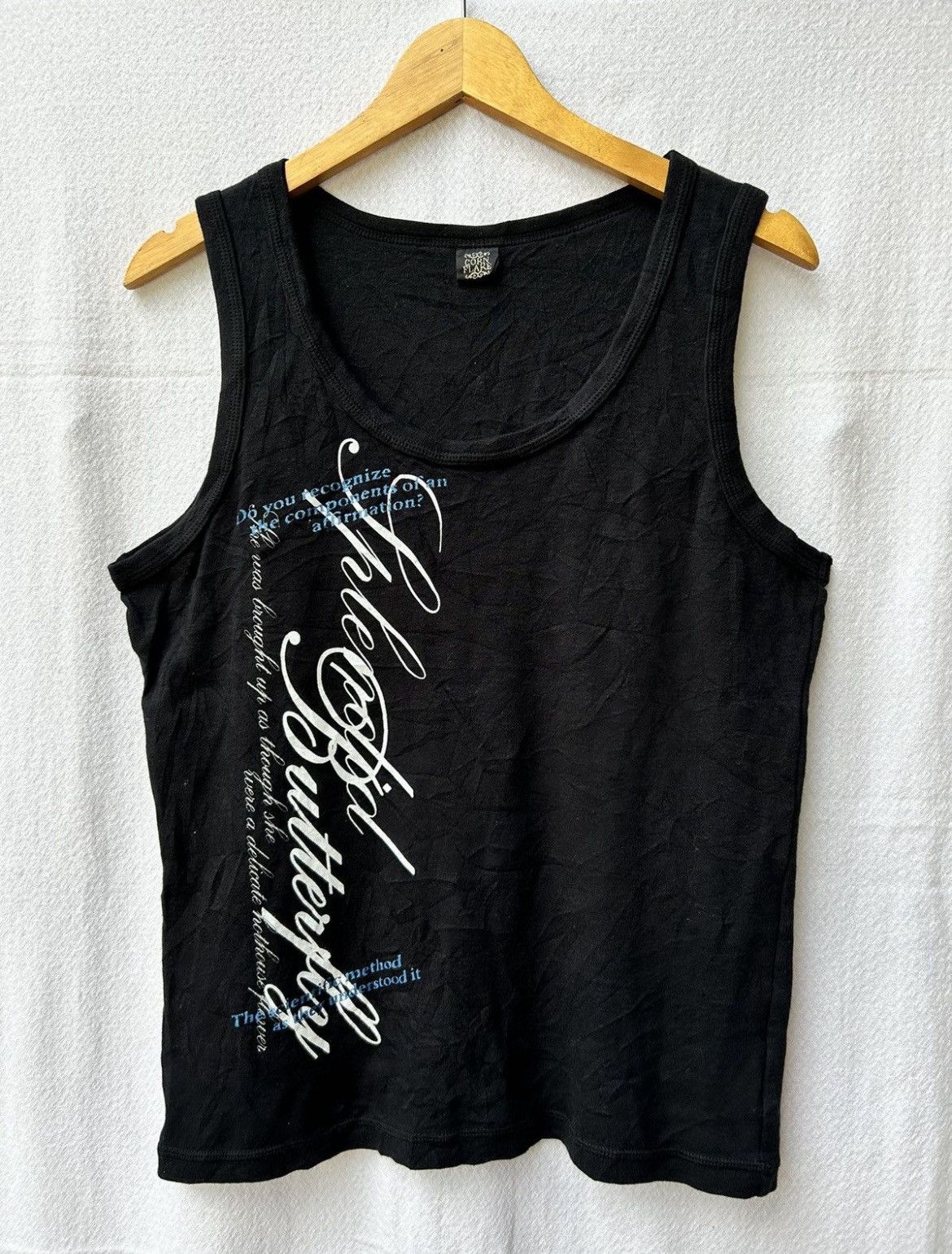 Japanese Brand Corn flake poem tanktop vkei styled Size US M / EU 48-50 / 2 - 1 Thumbnail