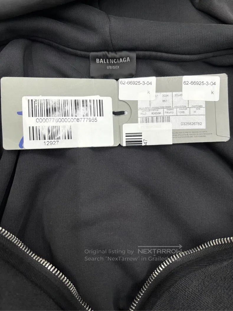 Balenciaga Balenciaga Unisex Dropped Shoulder Hooded Long Sleeve Swea Size US M / EU 48-50 / 2 - 5 Thumbnail