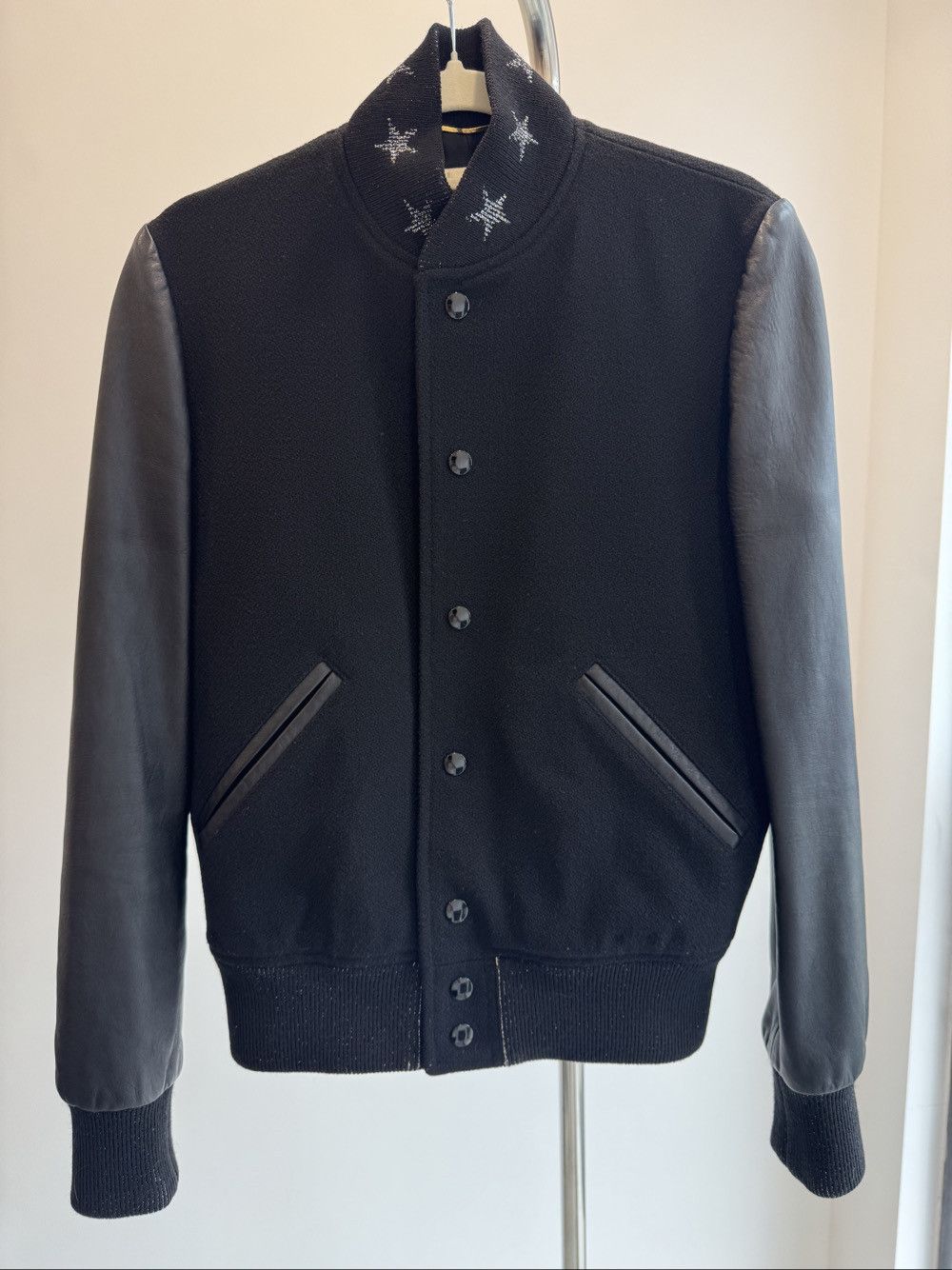 Saint Laurent Paris Saint Laurent Star Embroidered Bomber Jacket Size 34 Size XS / US 0-2 / IT 36-38 - 1 Thumbnail