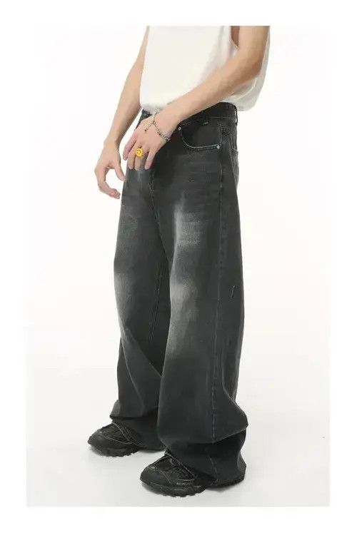 Japanese Brand Baggy Denim Trousers Wide Leg Loose Size US 30 / EU 46 - 2 Thumbnail