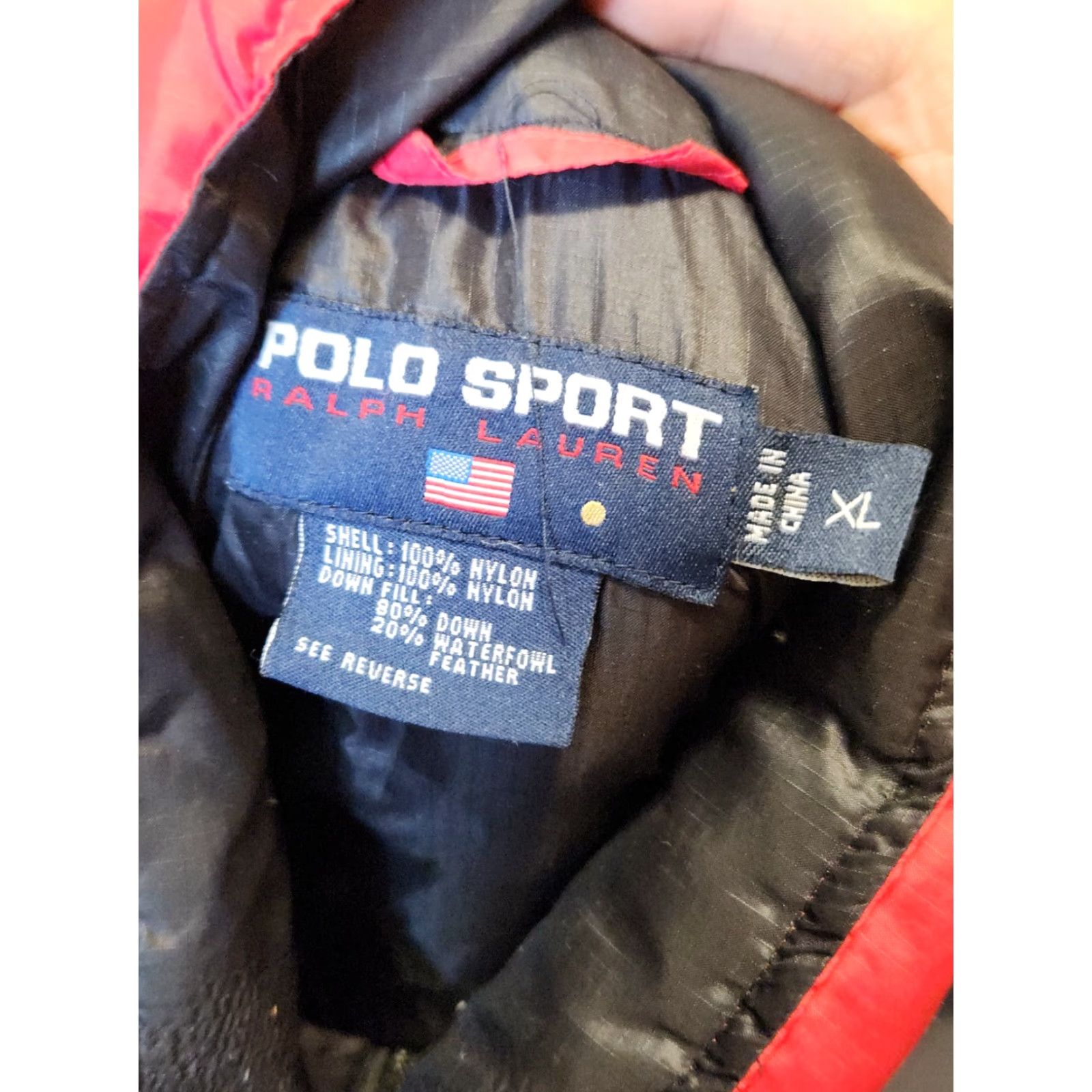 Polo Ralph Lauren VINTAGE 90s Polo Ralph Lauren Sport Down Puffer Jacket XL Red Men Shirt/Coat Mens Size US XL / EU 56 / 4 - 5 Thumbnail