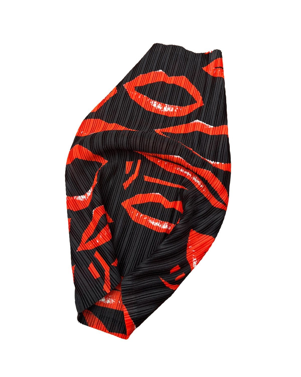Pleats Please Issey Miyake Pleats Please Lip Print Neck Warmer Size ONE SIZE - 5 Thumbnail