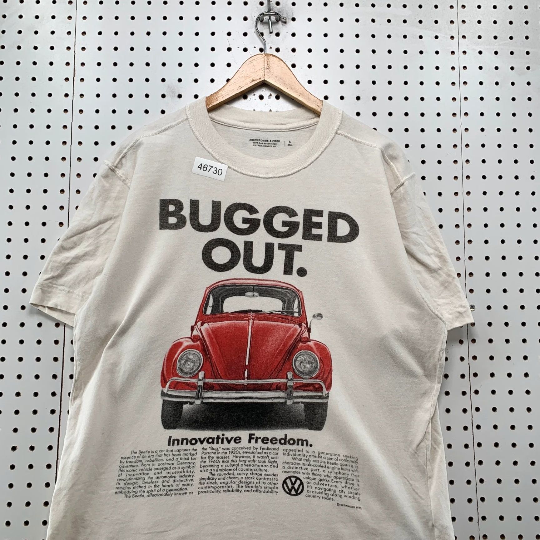 Abercrombie & Fitch Abercrombie & Fitch VW T Shirt Mens Small Beige Volkswagen Bug Car Graphic Size US S / EU 44-46 / 1 - 4 Thumbnail