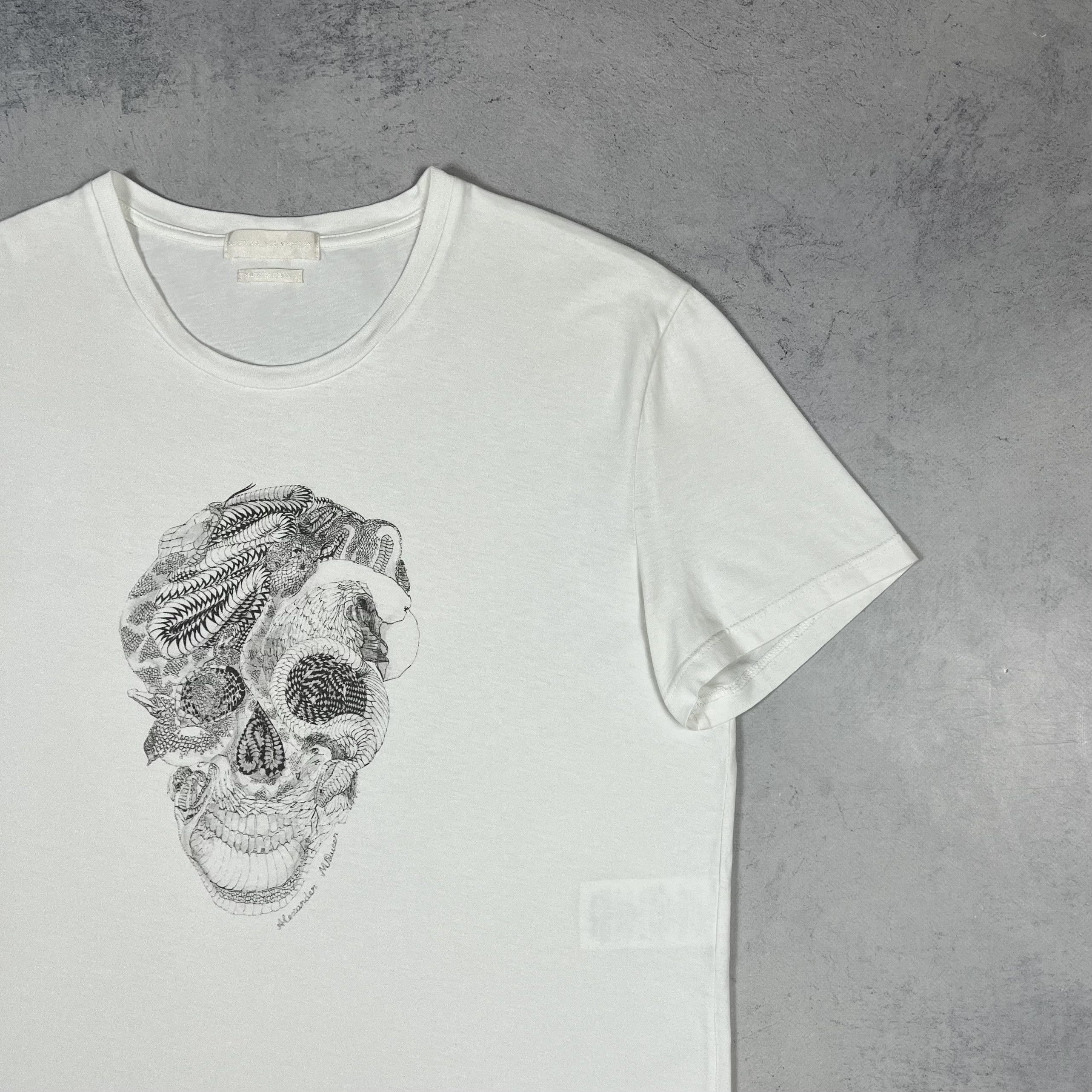 Alexander McQueen Alexander McQueen Snake Skulls Big Logo T Shirt Size US L / EU 52-54 / 3 - 3 Thumbnail