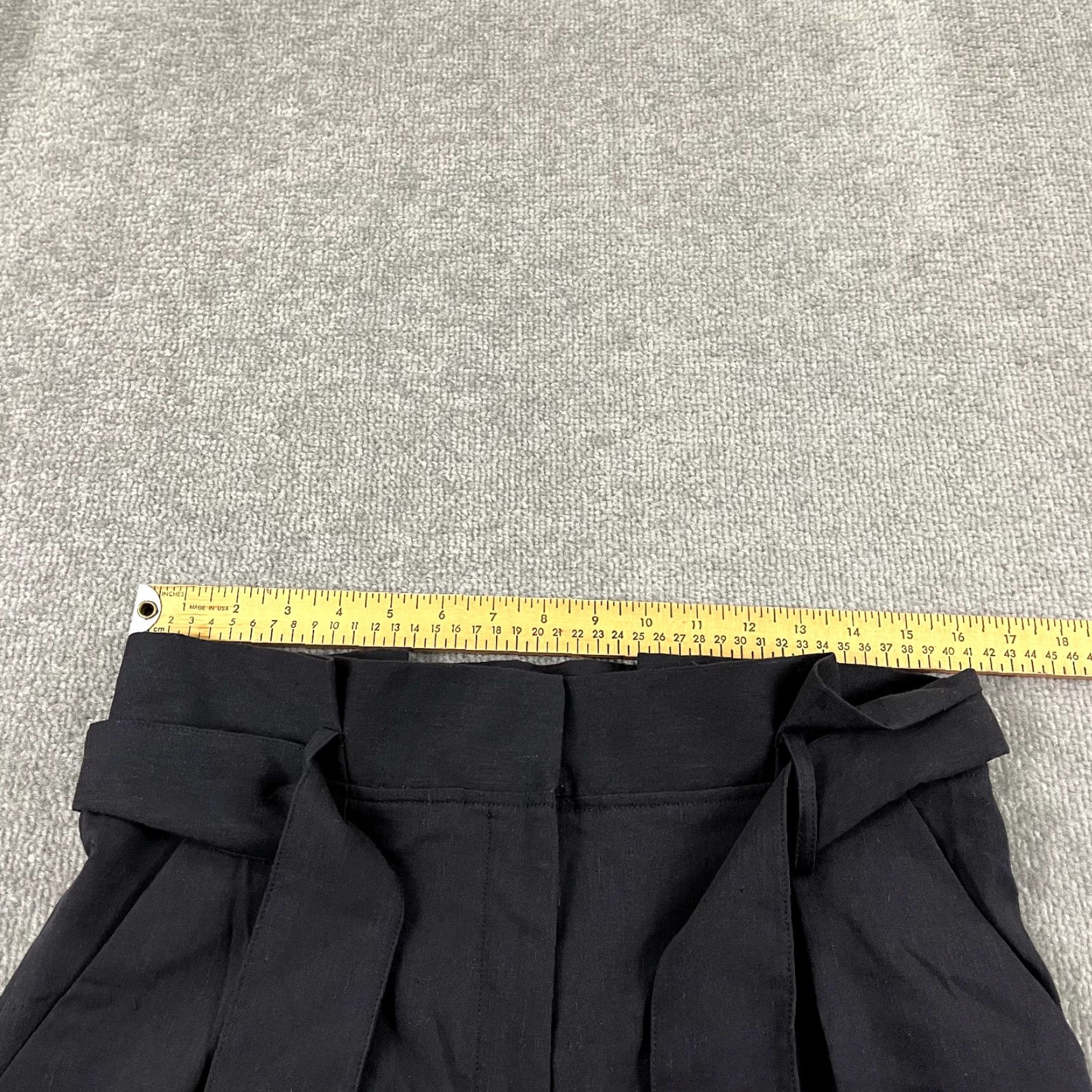 Veronica Beard VERONICA BEARD Pants Womens 8 Gray Wide-Leg Linen Wool Belted Cropped Professional Workwear Mens? Size 30" / US 8 / IT 44 - 4 Thumbnail