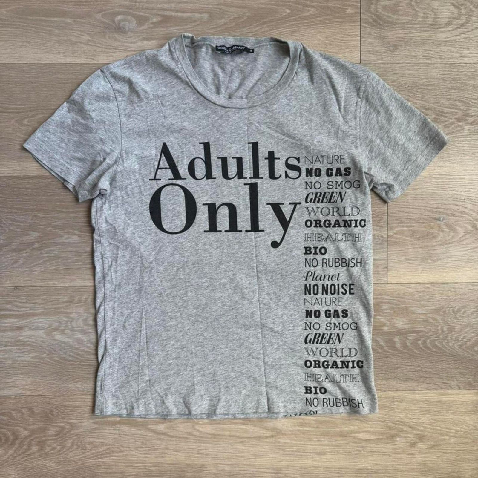 Dolce & Gabbana Dolce & Gabbana "Adults Only" y2k Tshirt Grey Size US S / EU 44-46 / 1 - 1 Thumbnail
